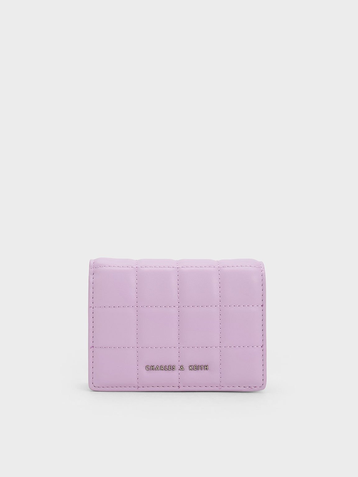 Quilted Mini Short Wallet - Lilac
