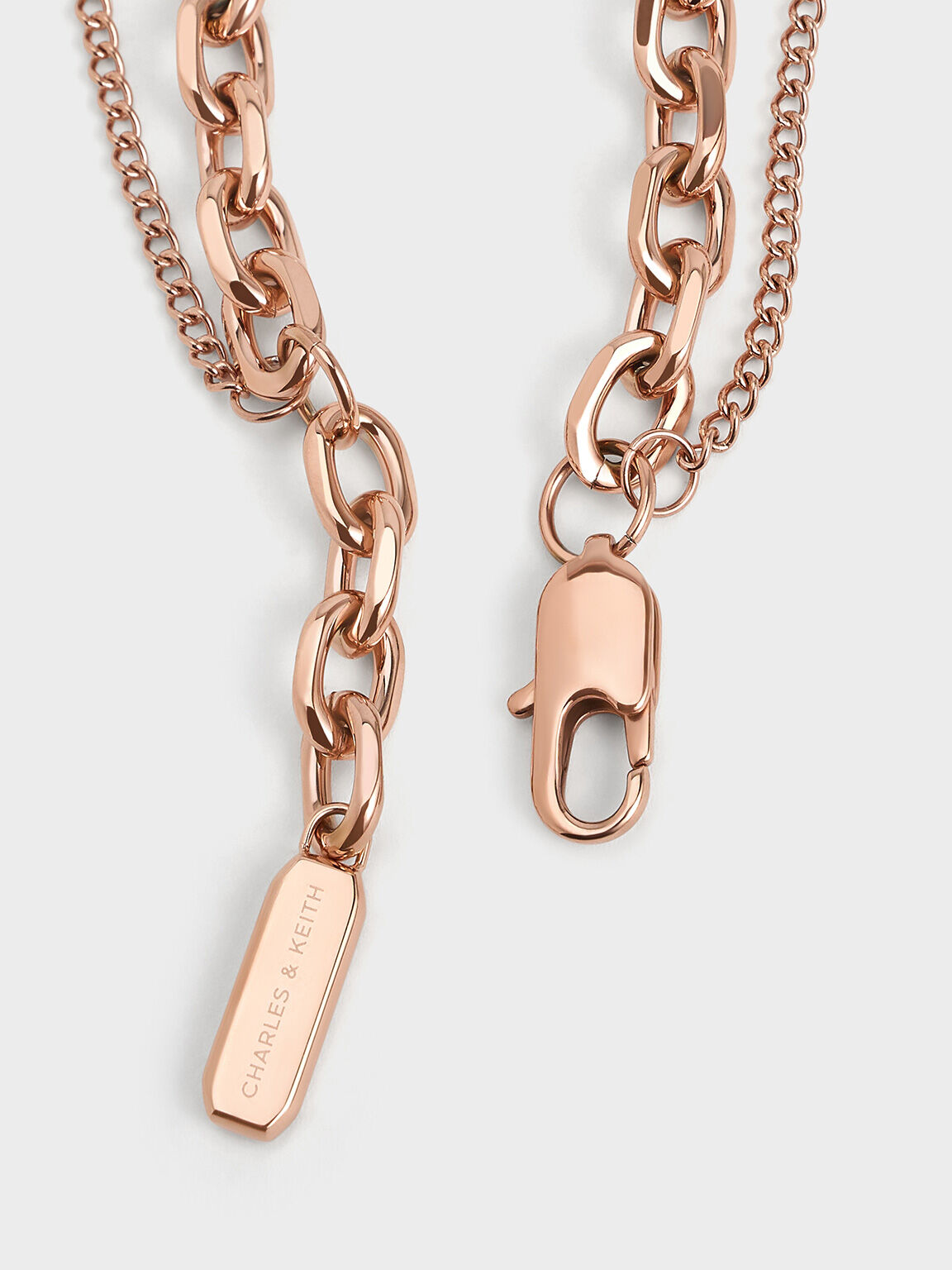 Keziah Double Chain-Link Bracelet, Rose Gold, hi-res