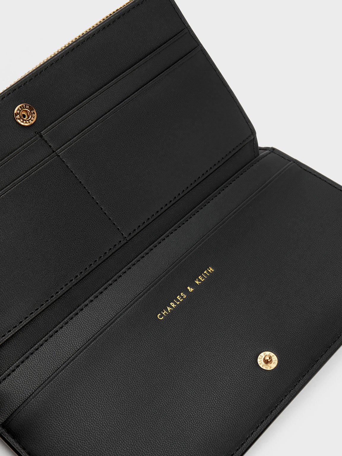 Black Quilted Card Holder - CHARLES & KEITH TH