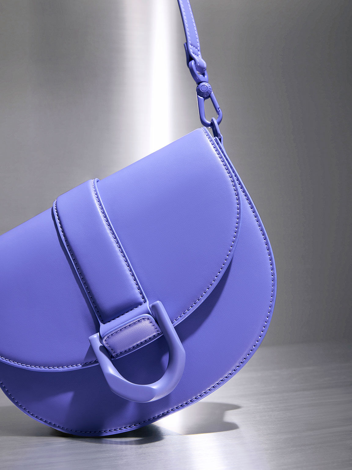 Lilac Gabine Saddle Bag - CHARLES & KEITH US