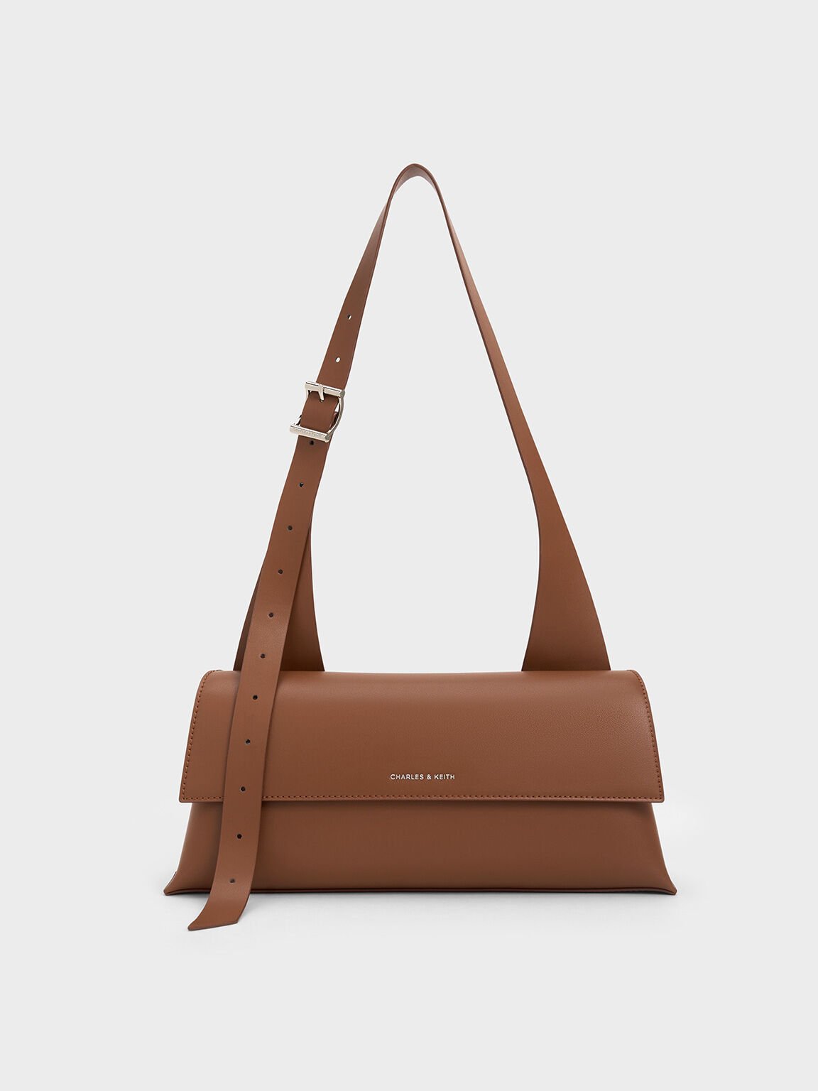 Marceline Trapeze Shoulder Bag, Chocolate, hi-res