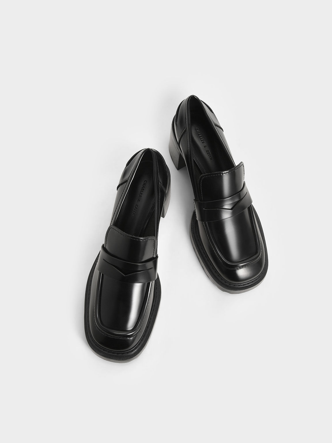 Black Penny Loafer Pumps - CHARLES & KEITH US
