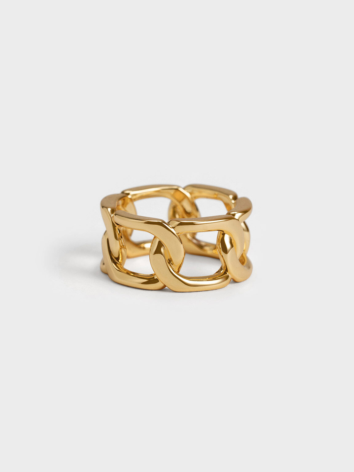 Gold Gabine Chain-Link Ring - CHARLES & KEITH US