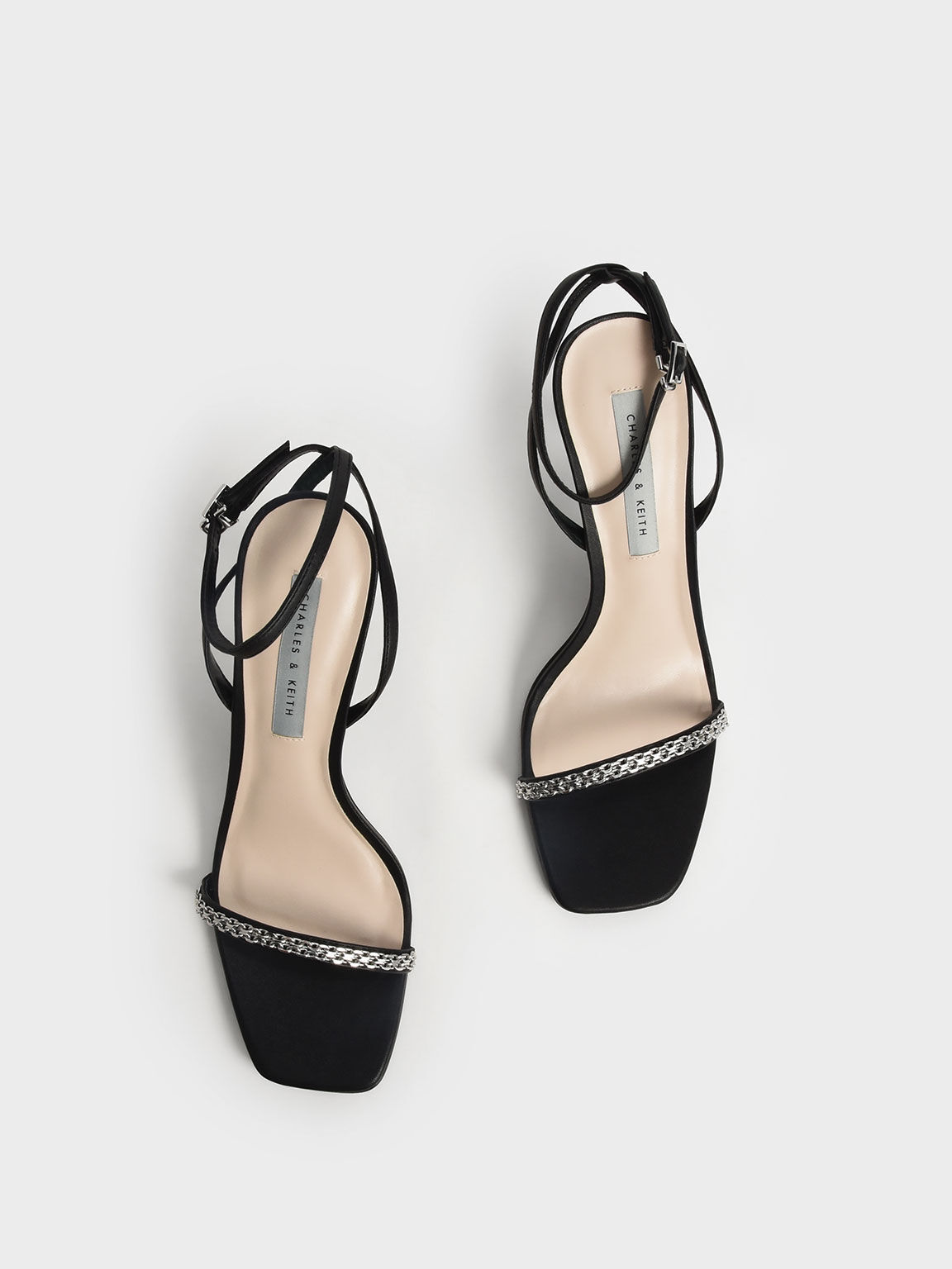 Buy Charles & Keith Black Crossover Ankle Strap Sandals for Women Online @  Tata CLiQ Luxury