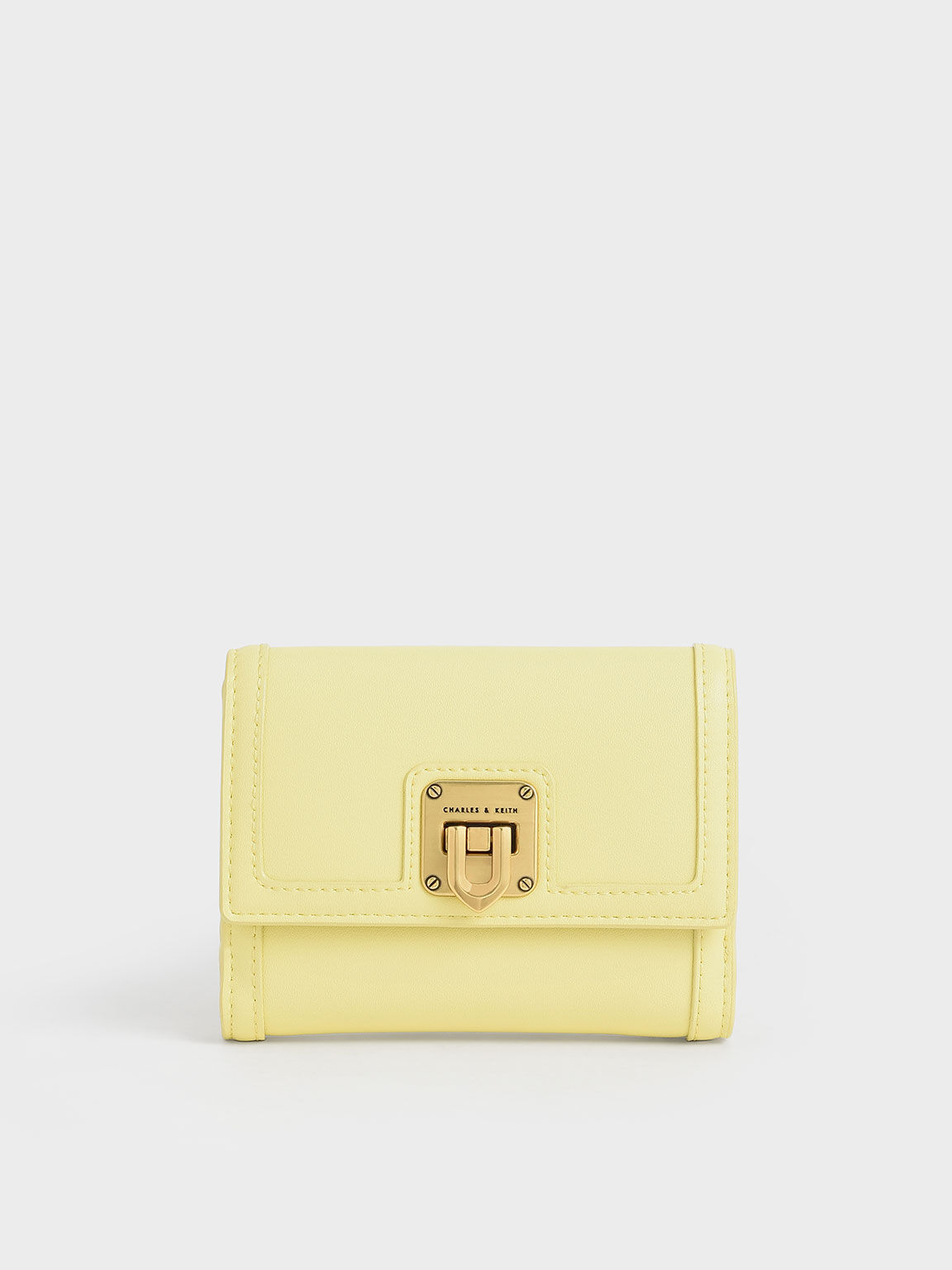 Charles & Keith butter yellow card holder