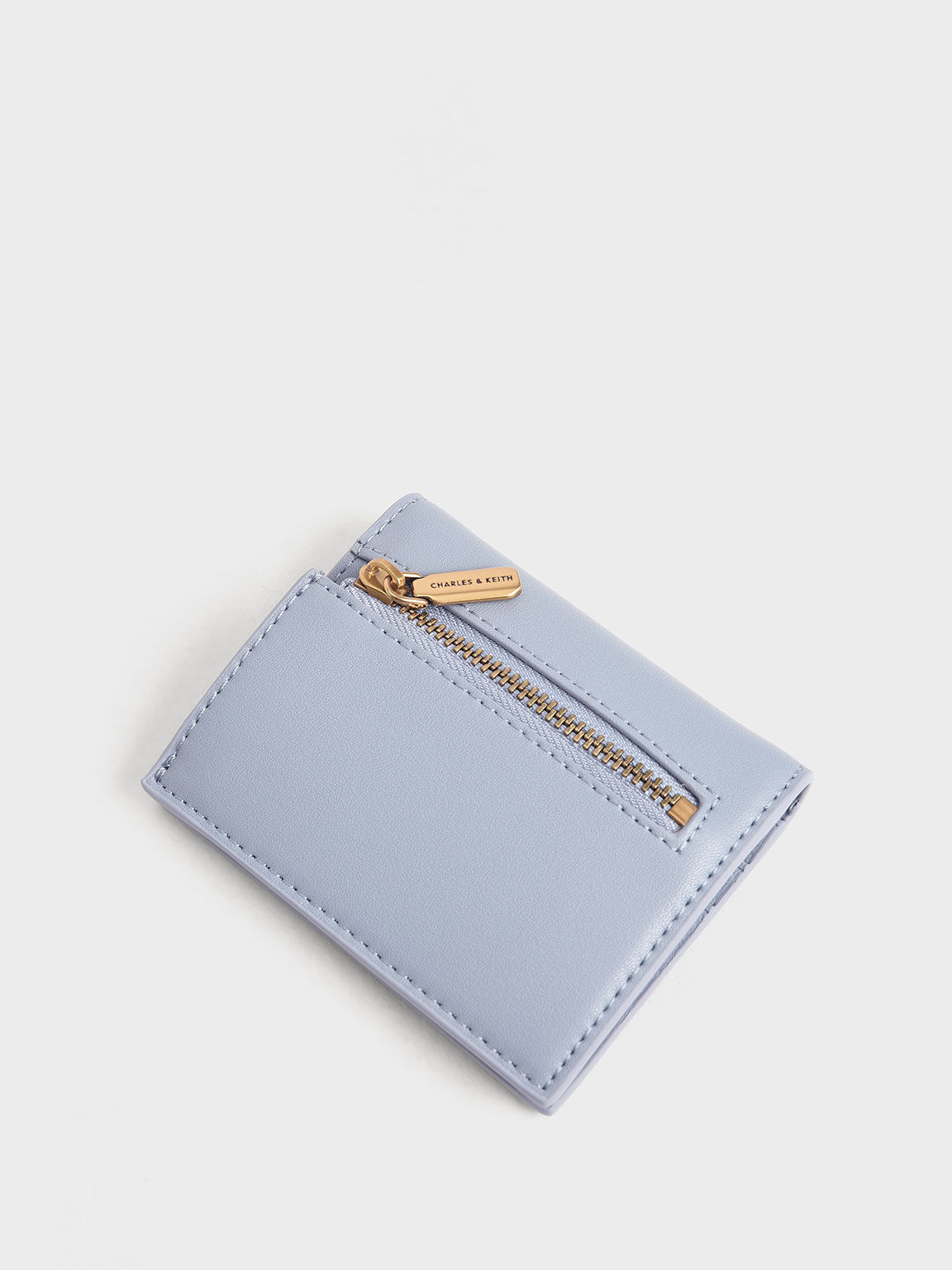 Zip Around Short Wallet, Light Blue, hi-res