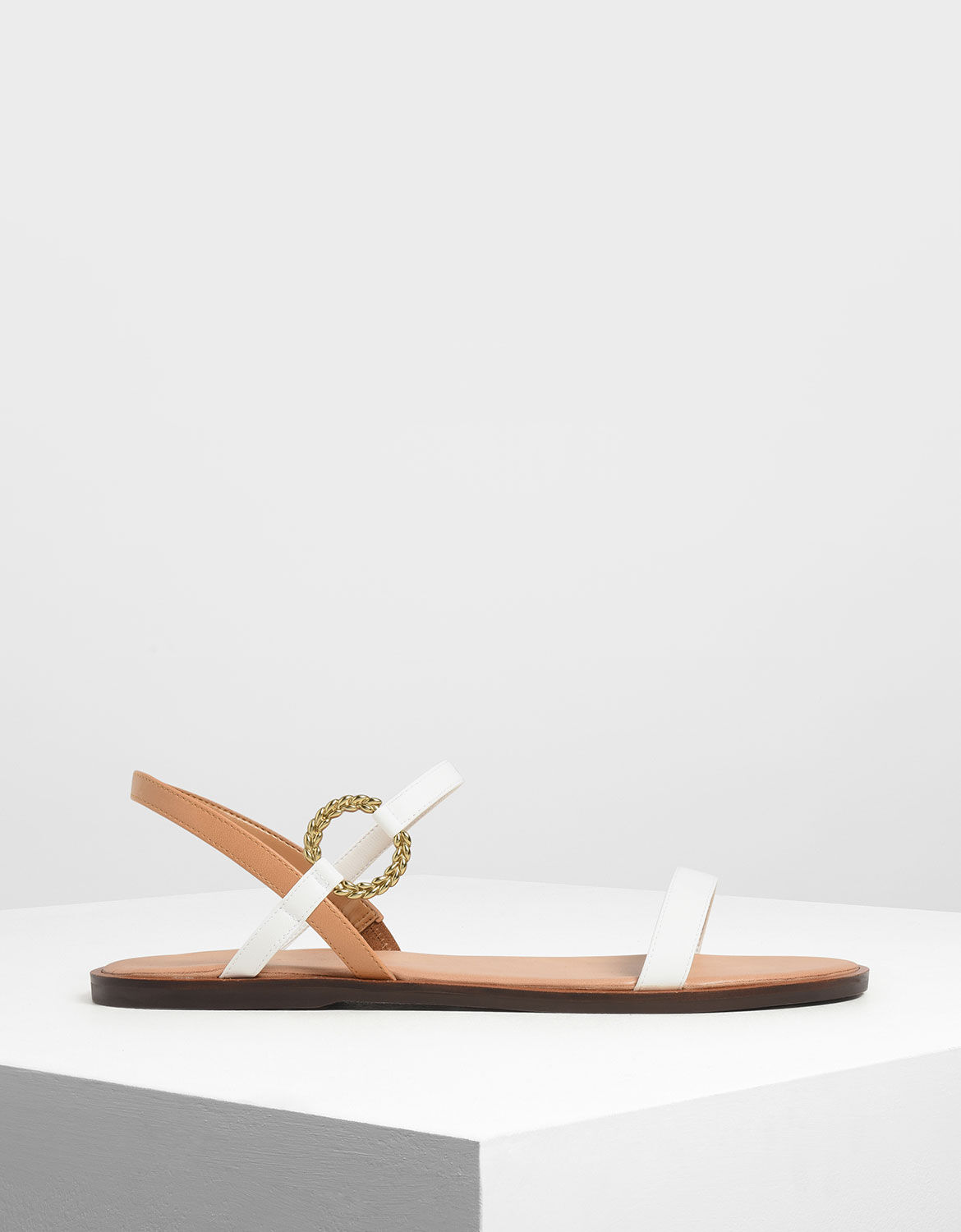 white and gold sandals