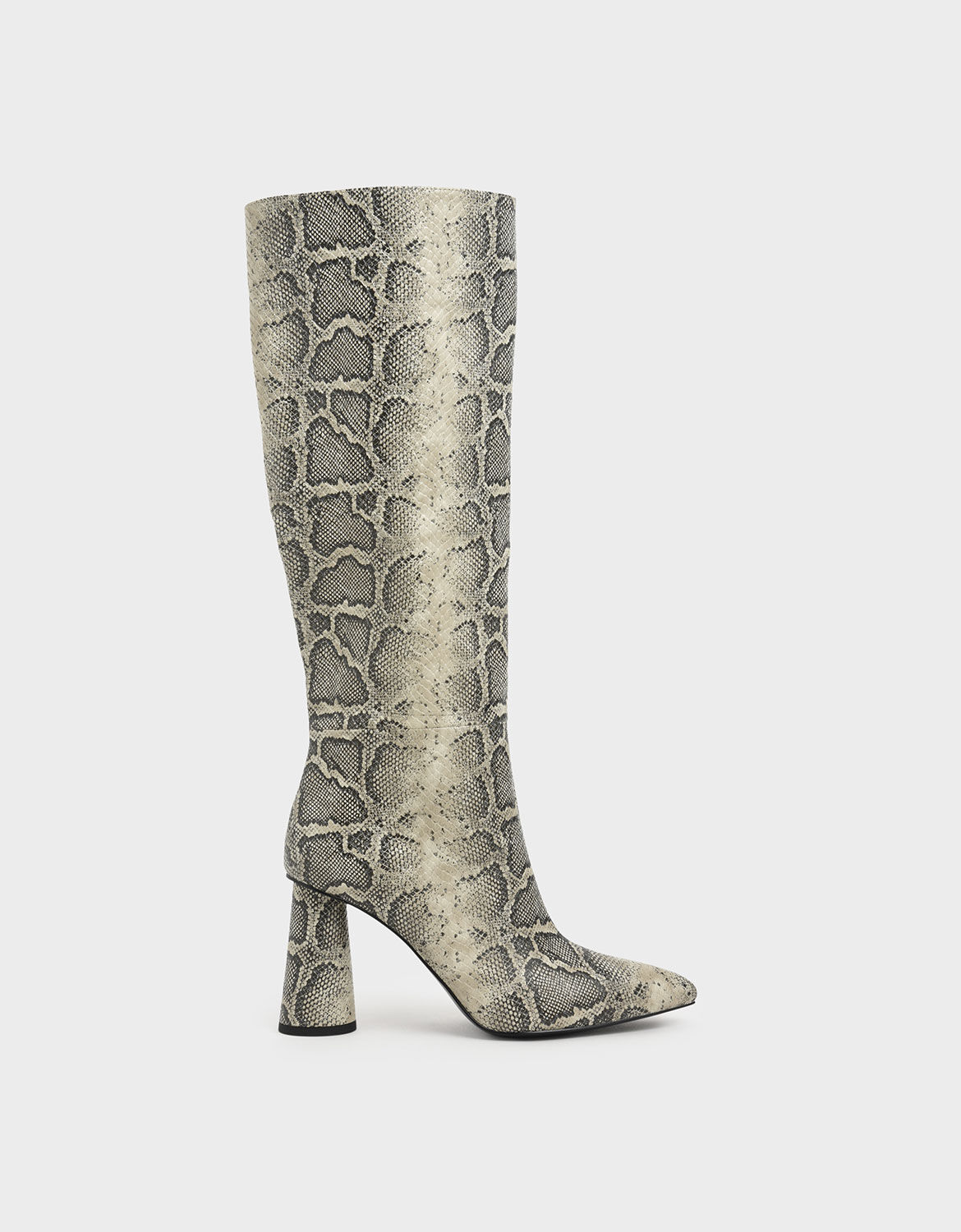 grey heeled boots
