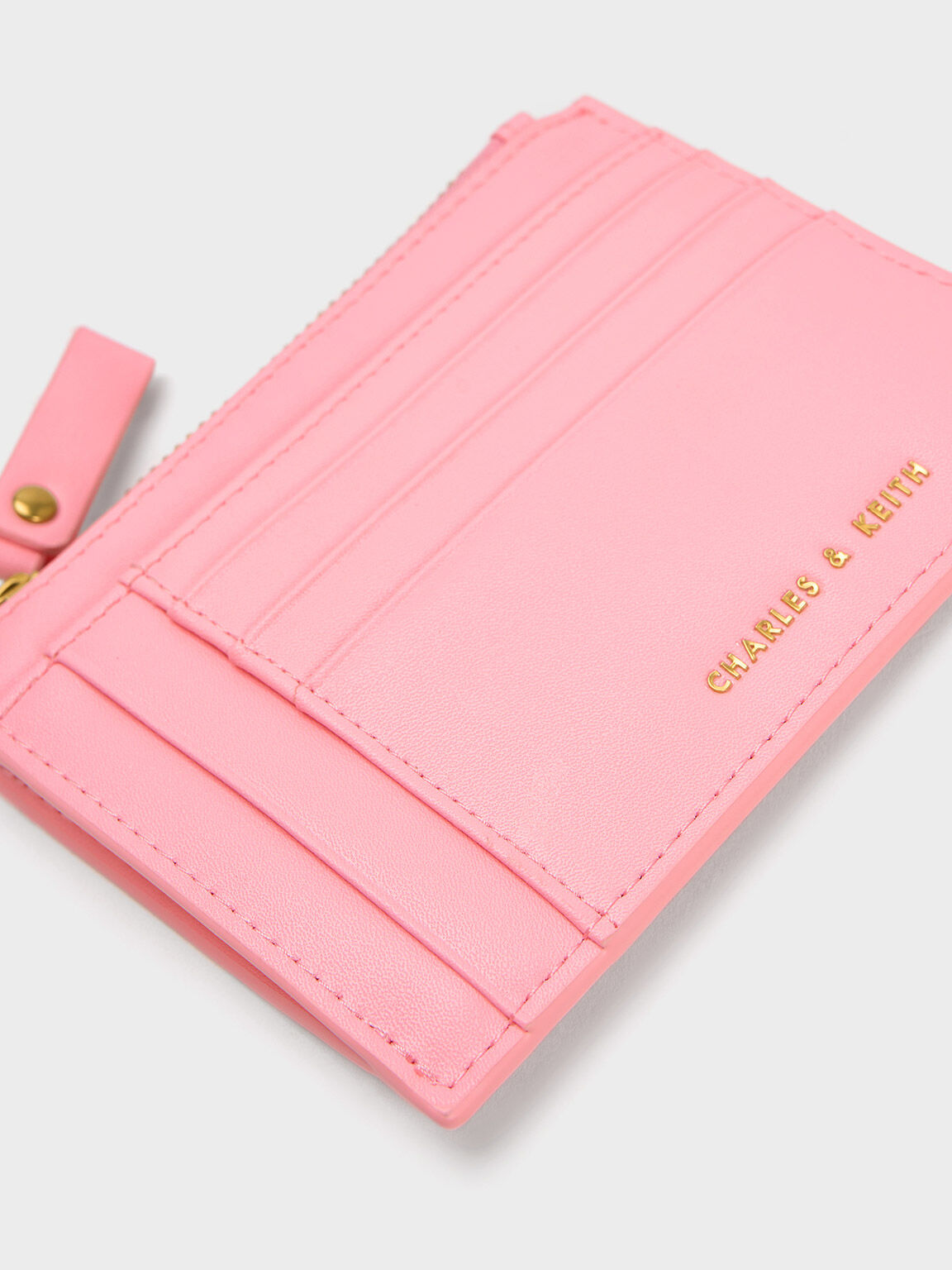 Pink Braided Strap Card Holder - CHARLES & KEITH International