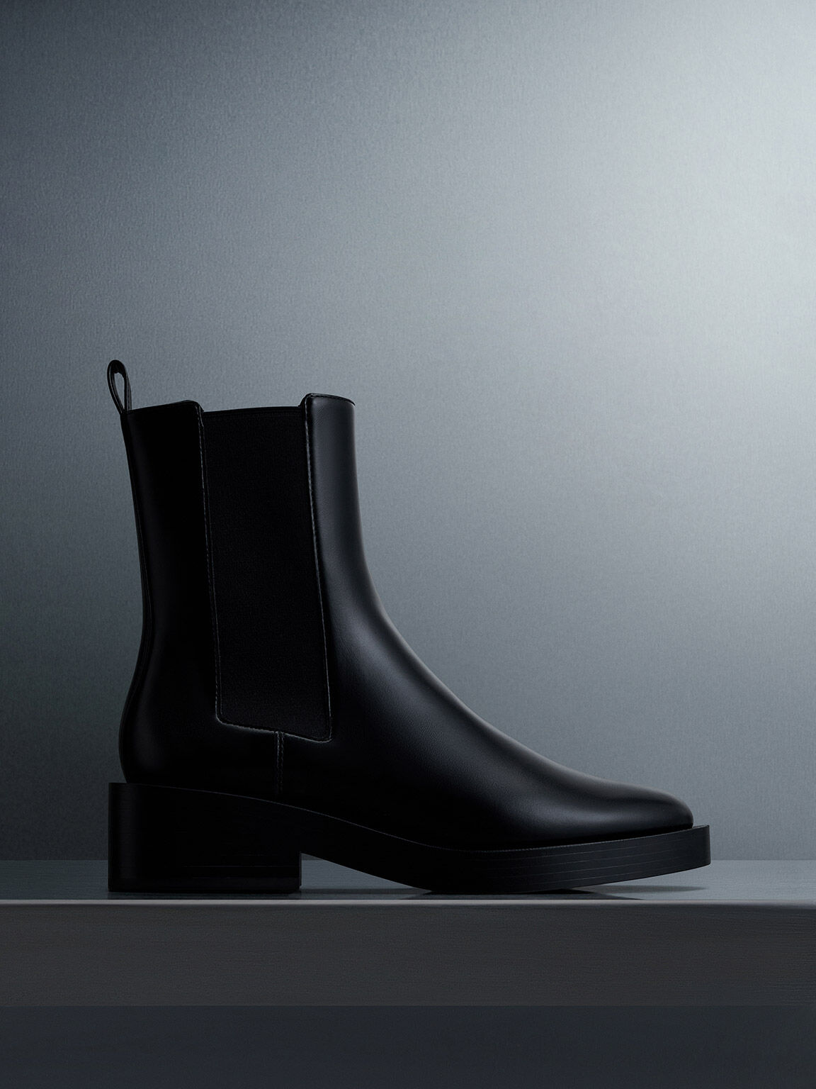 Black Pull-Tab Chelsea Boots - CHARLES & KEITH US