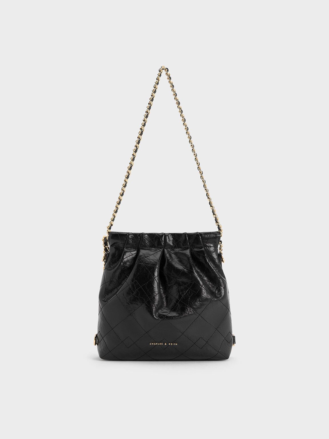 Black Duo Chain-Handle Two-Way Backpack - CHARLES & KEITH US