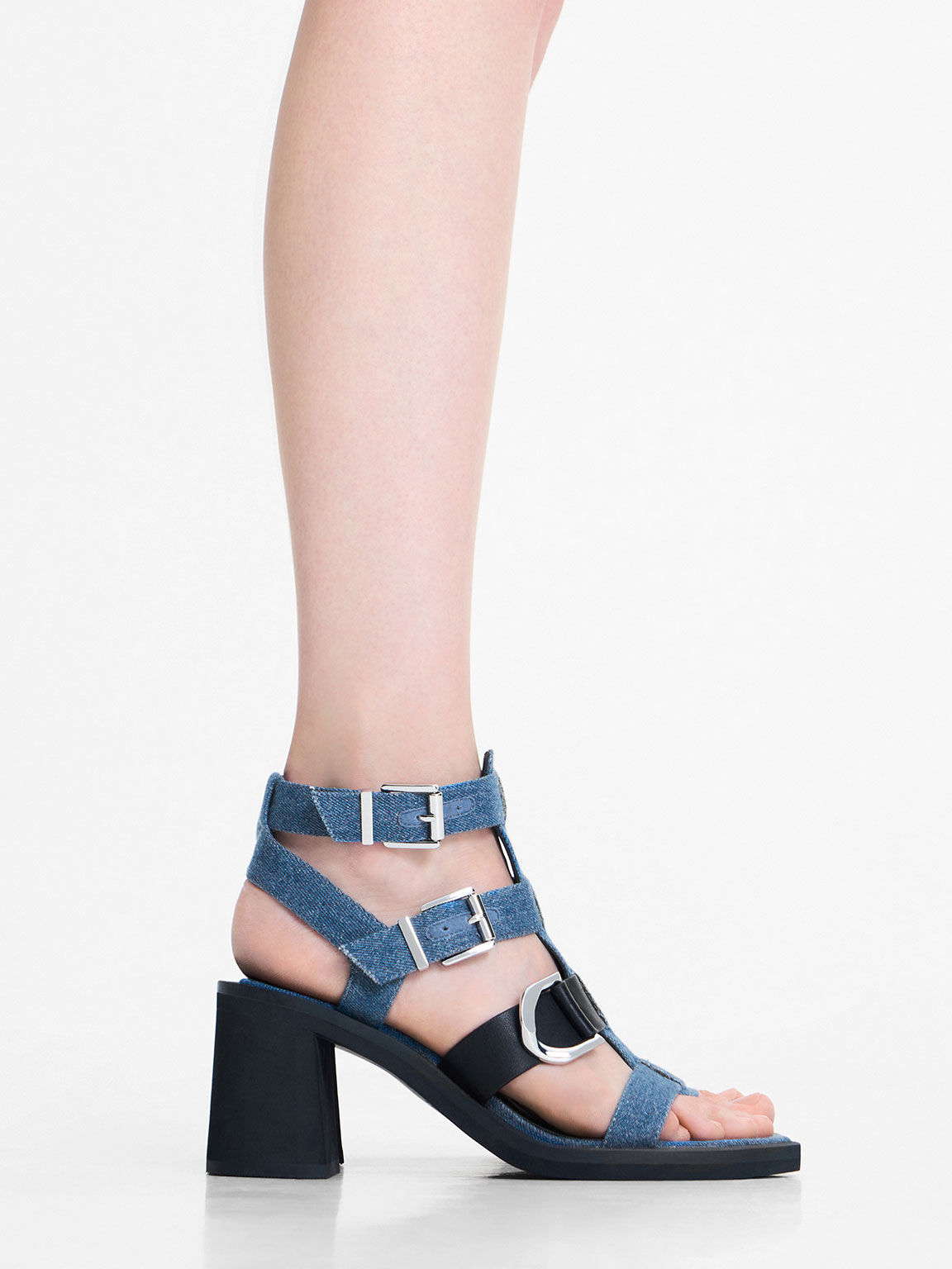 Open Toe Gladiator Type Chunky Sole Sandals | SHEIN IN