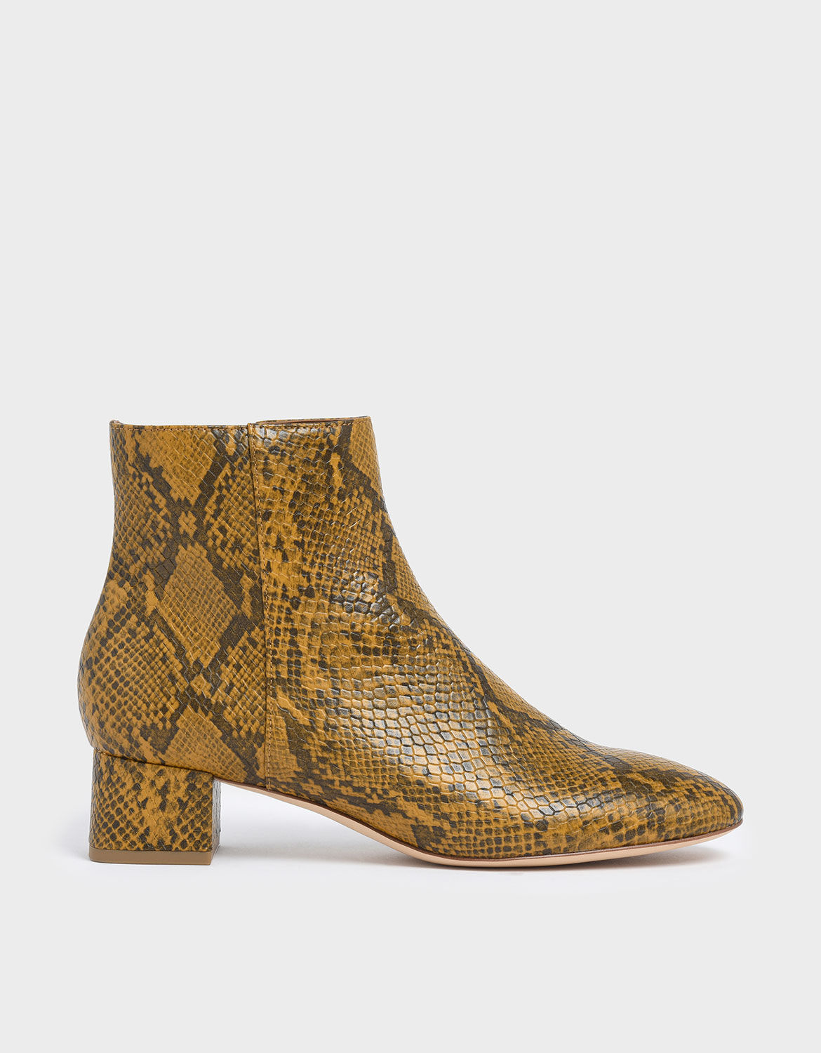 yellow snake print boots