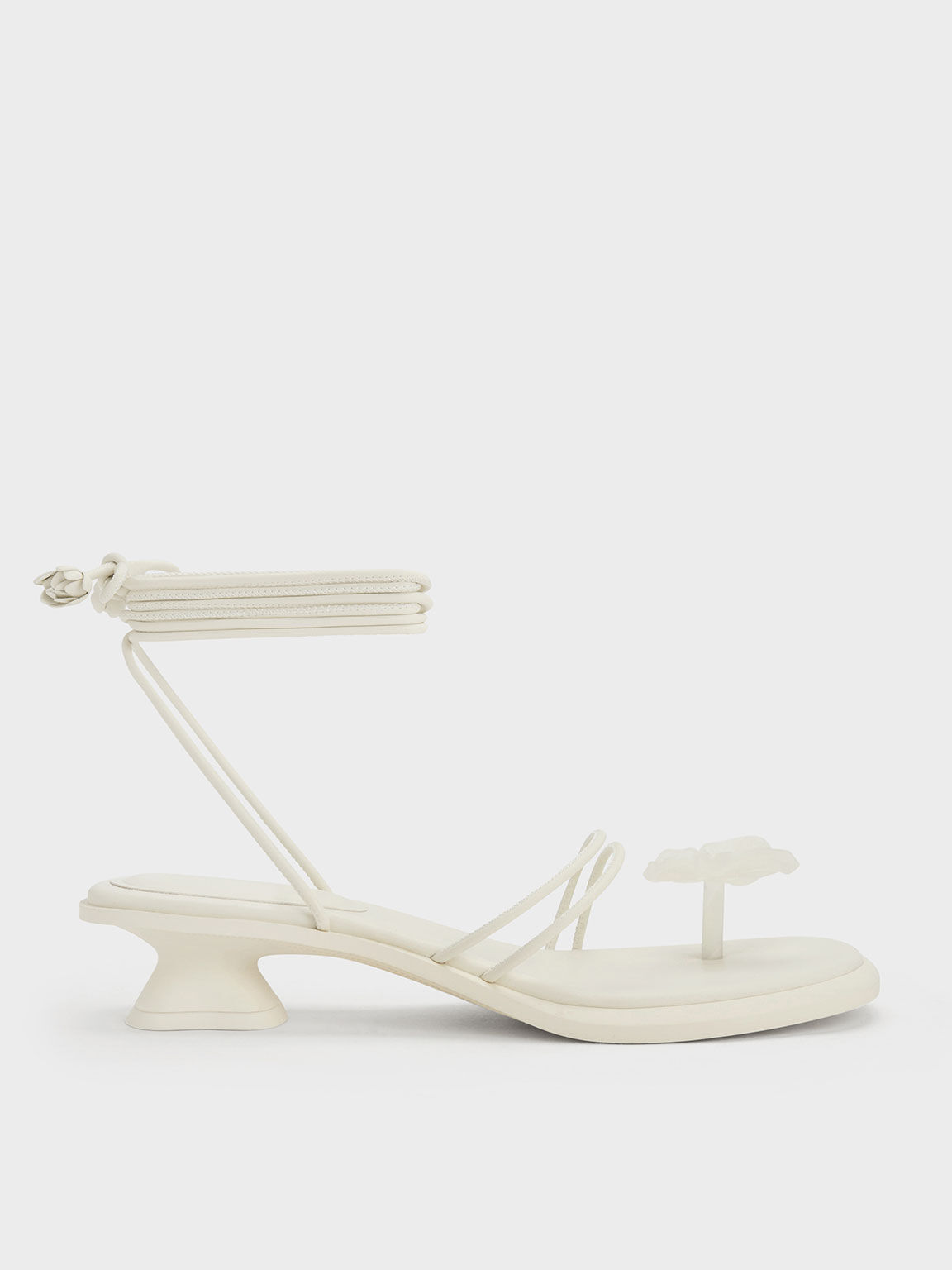 Stradivarius wrap around ankle heeled sandals in silver | ASOS