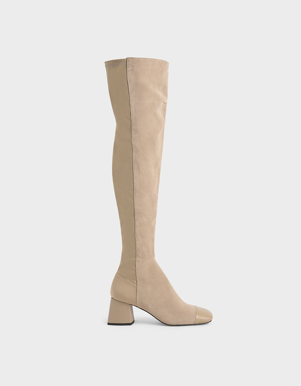 thigh high boots tan suede