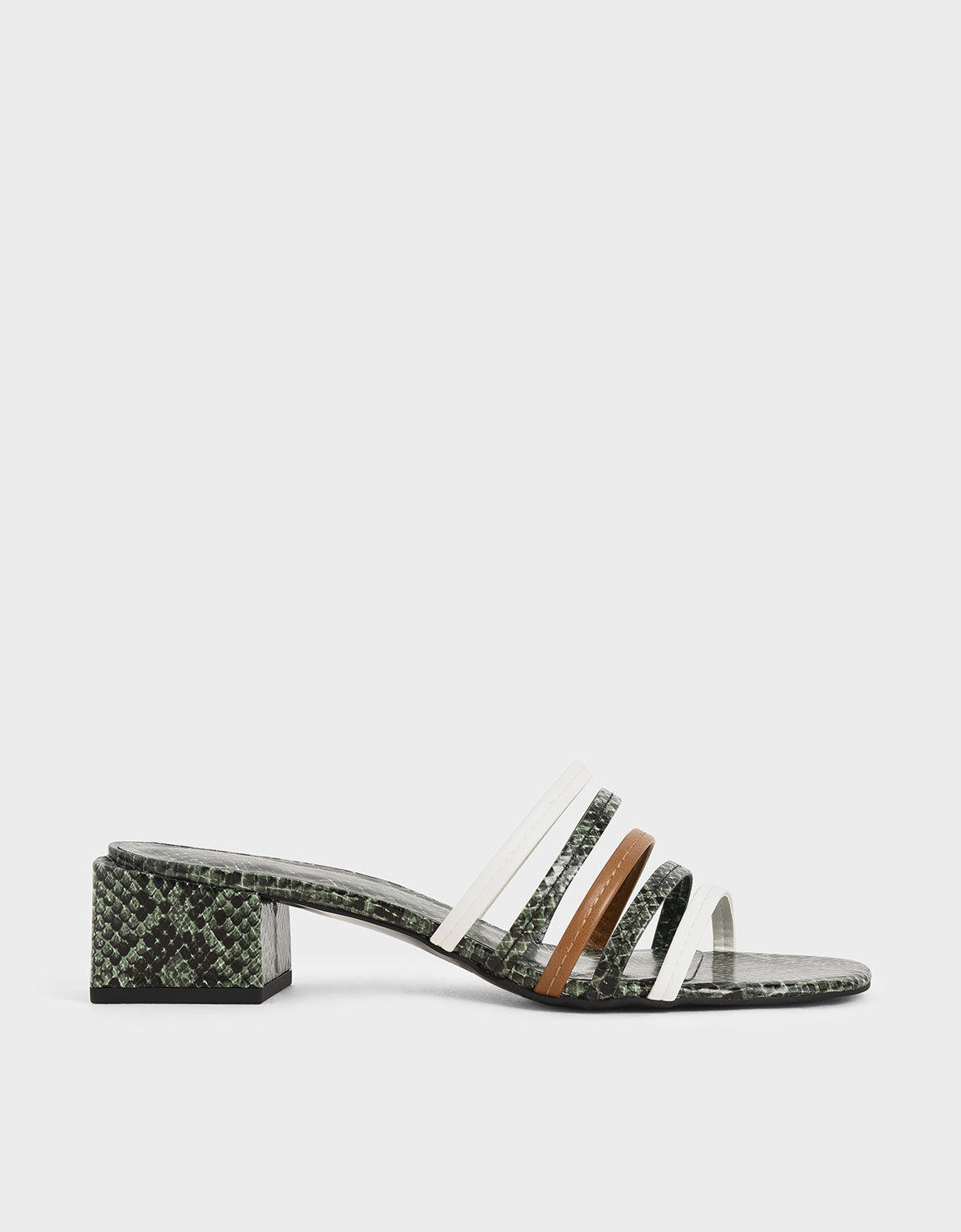 snake print mules shoes