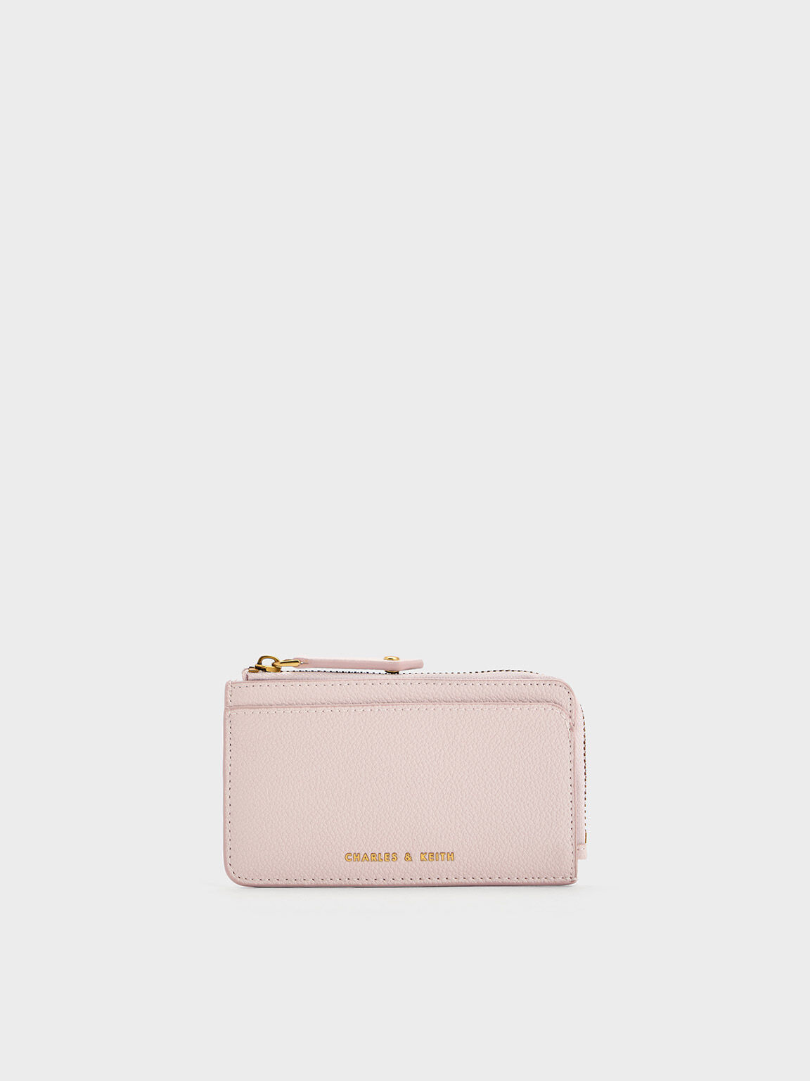 White Leather Zip Wallet with card holder