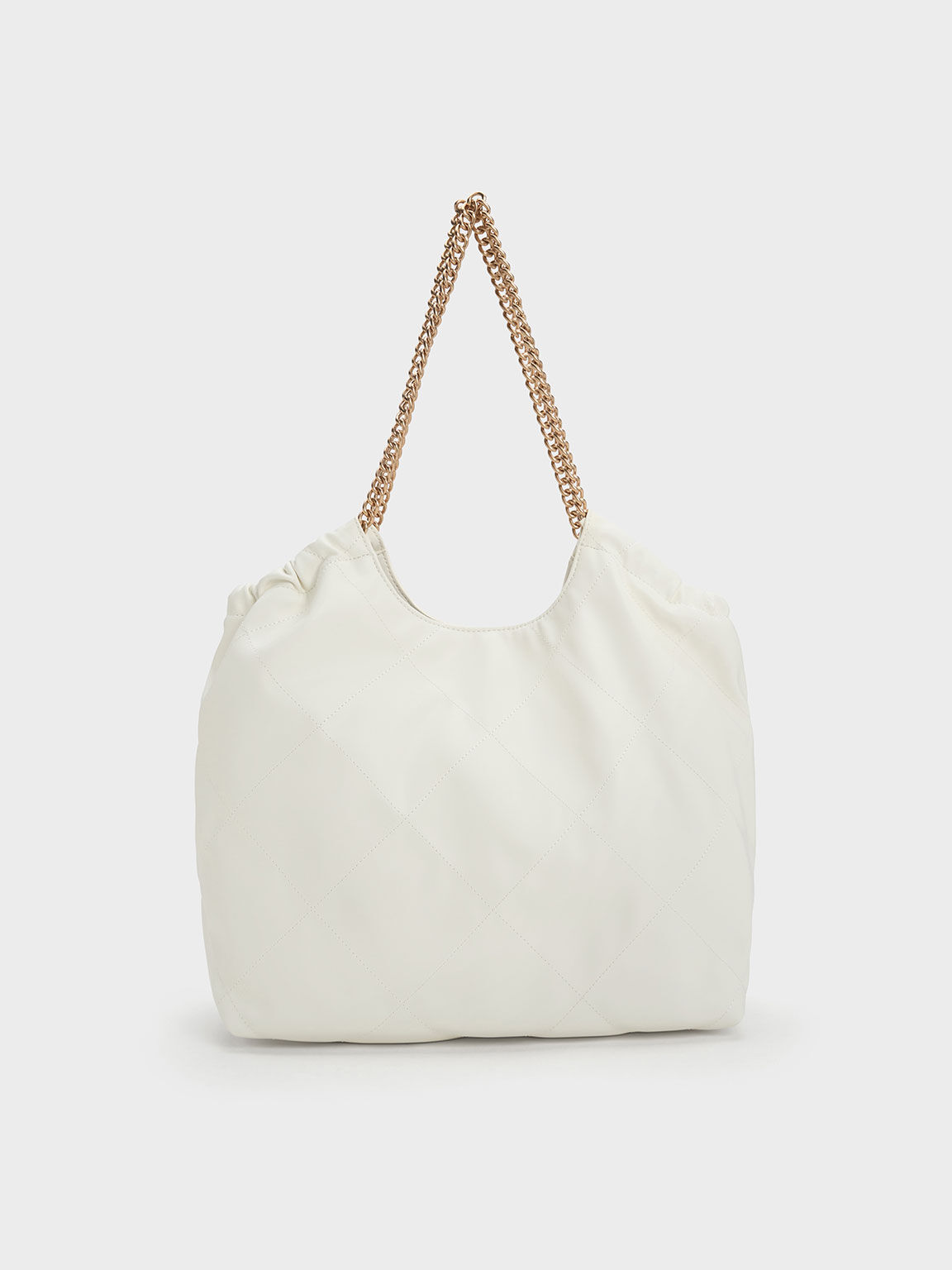 Bethel Chain Handle Tote Bag, White, hi-res