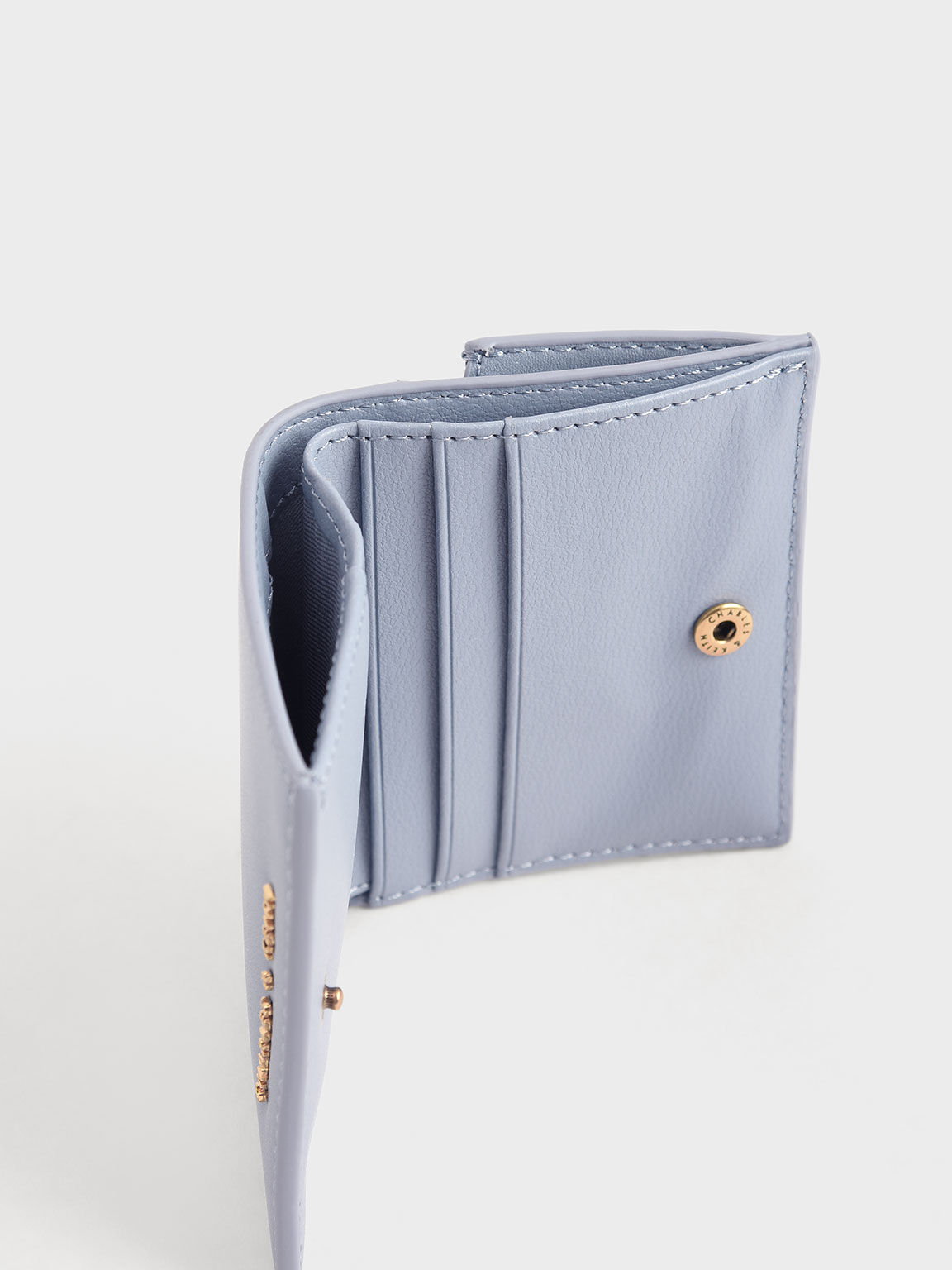 Zip Around Short Wallet, Light Blue, hi-res