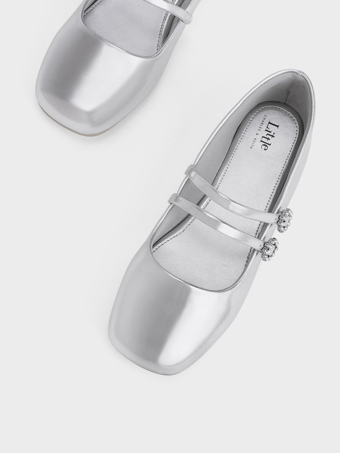 Girls silver mary 2025 jane shoes