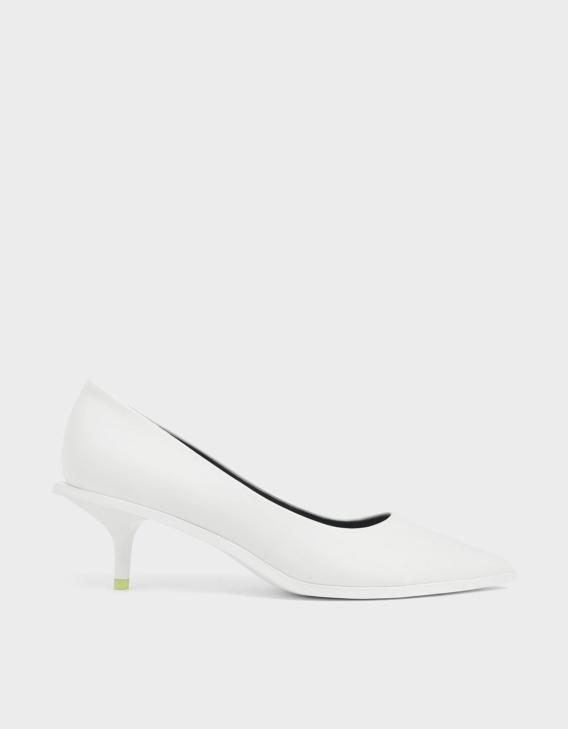 white pointed toe heels