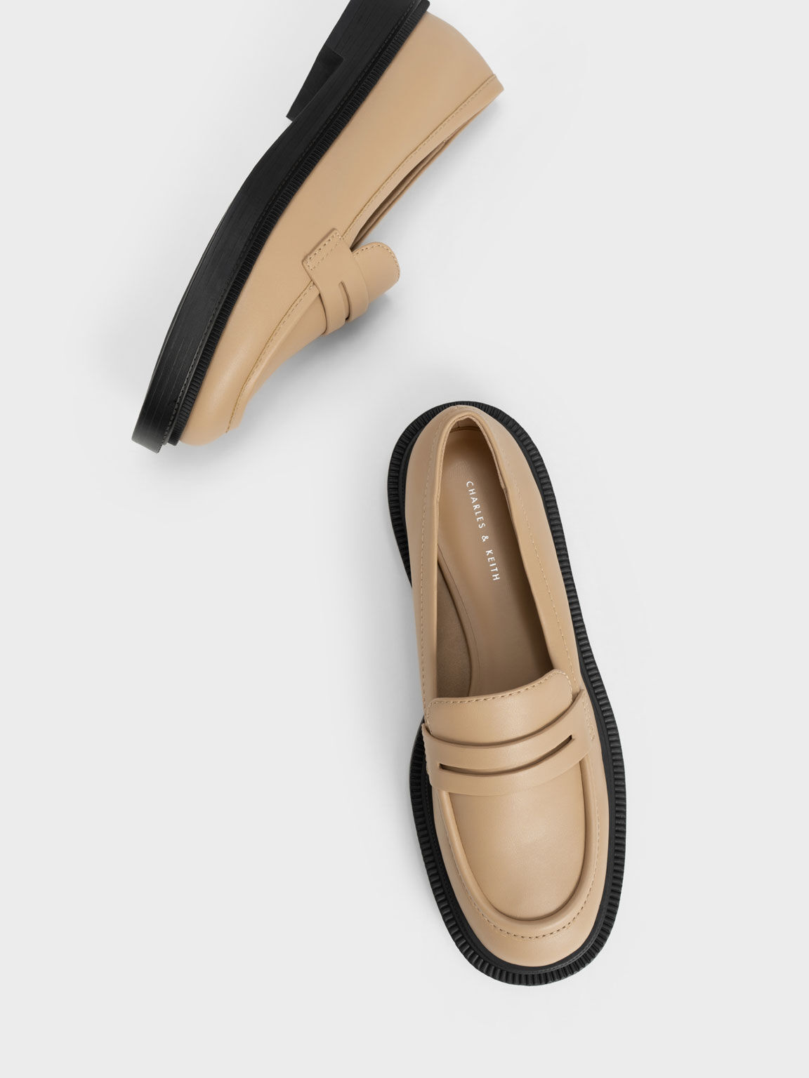 Nude Classic Penny Loafers - CHARLES & KEITH US