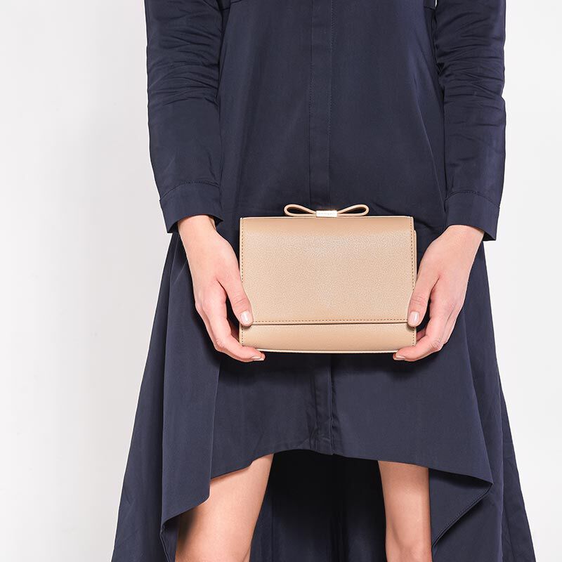 charles and keith bow detail clutch