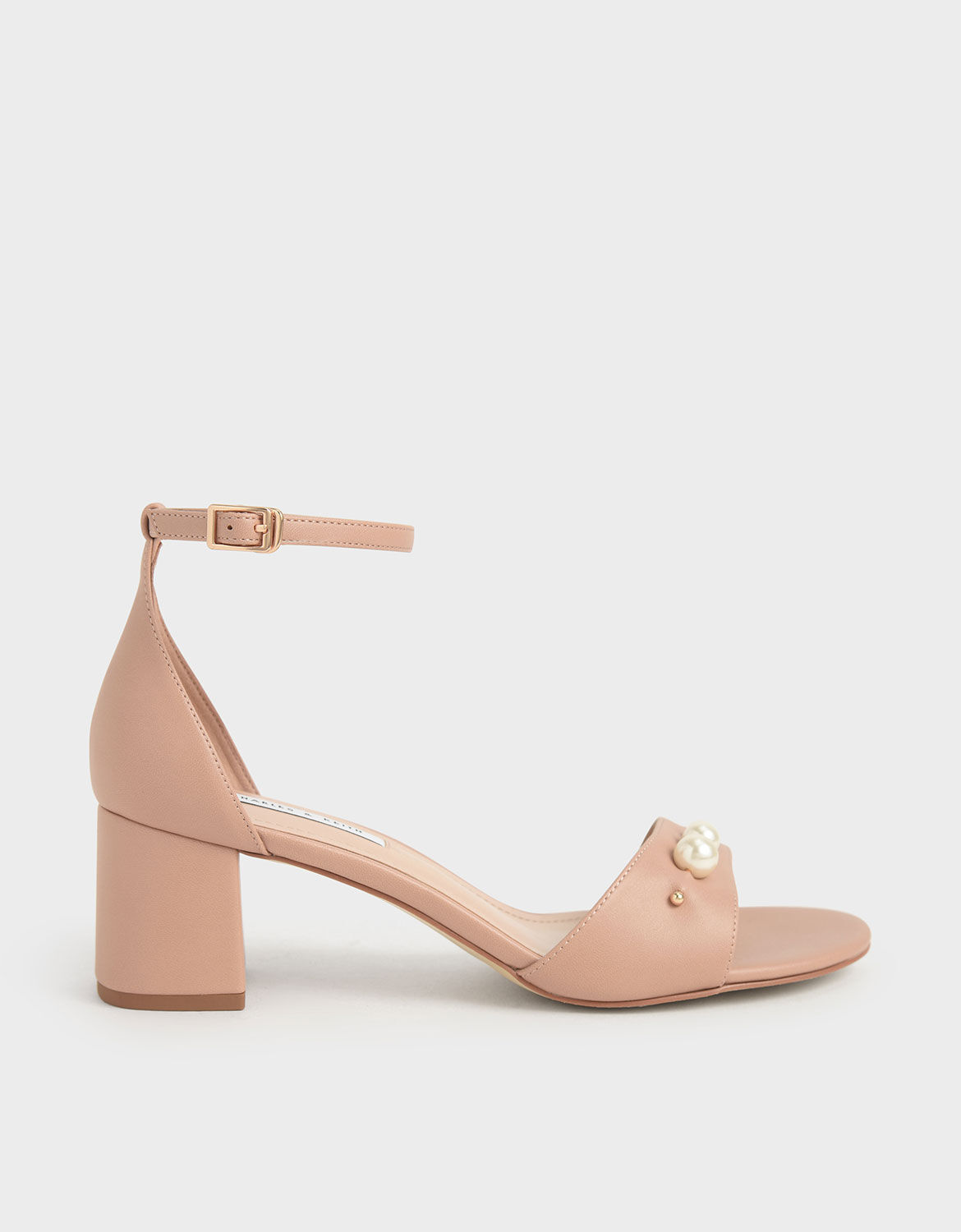 embellished block heel