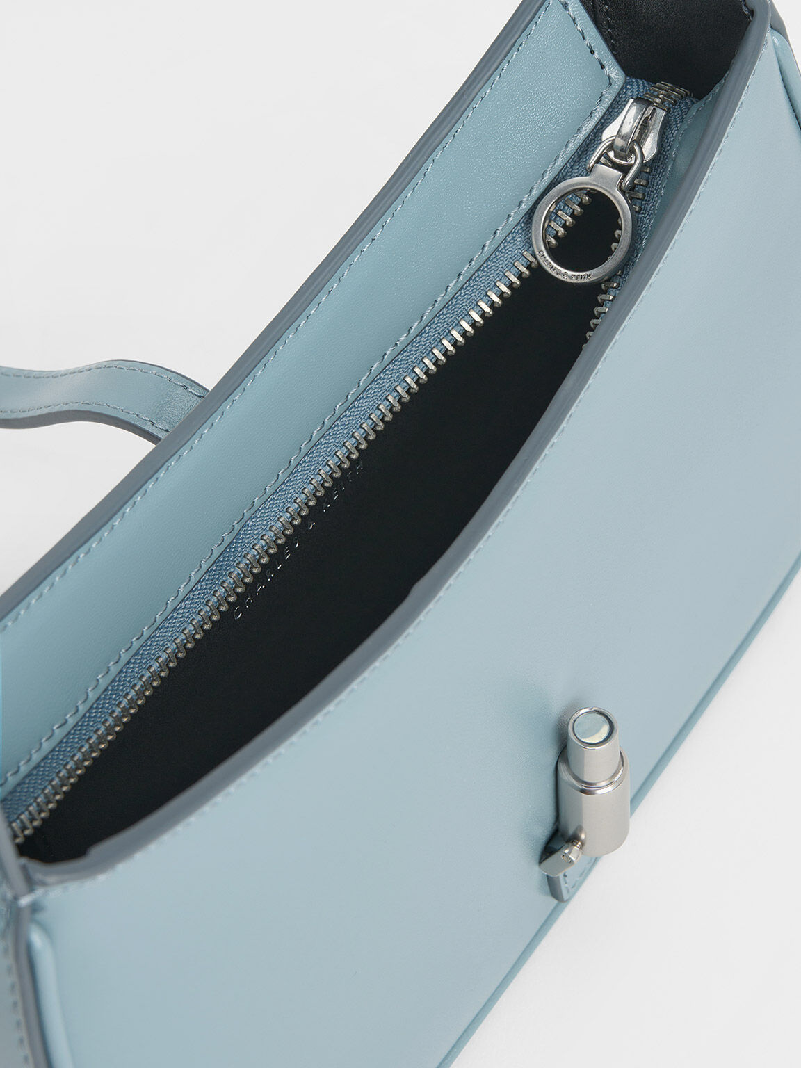 Cesia Metallic Accent Shoulder Bag - Slate Blue