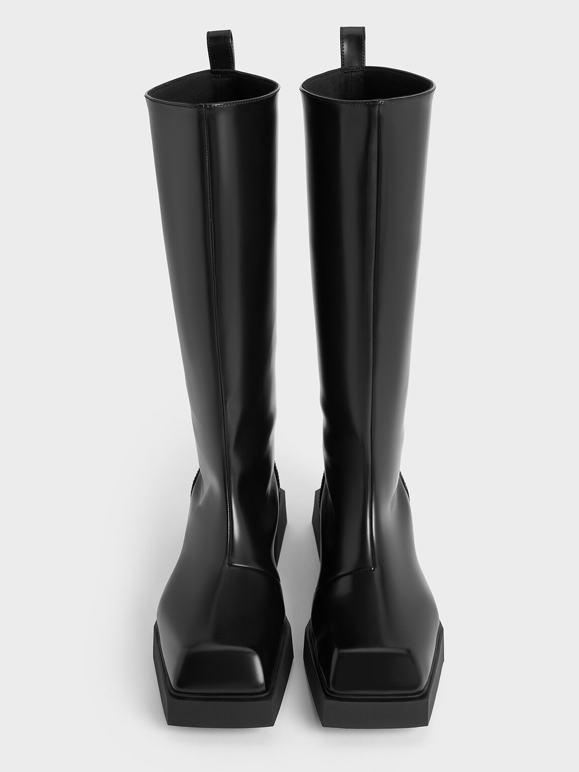 Lorde Square-Toe Knee-High Boots, Black Box, hi-res