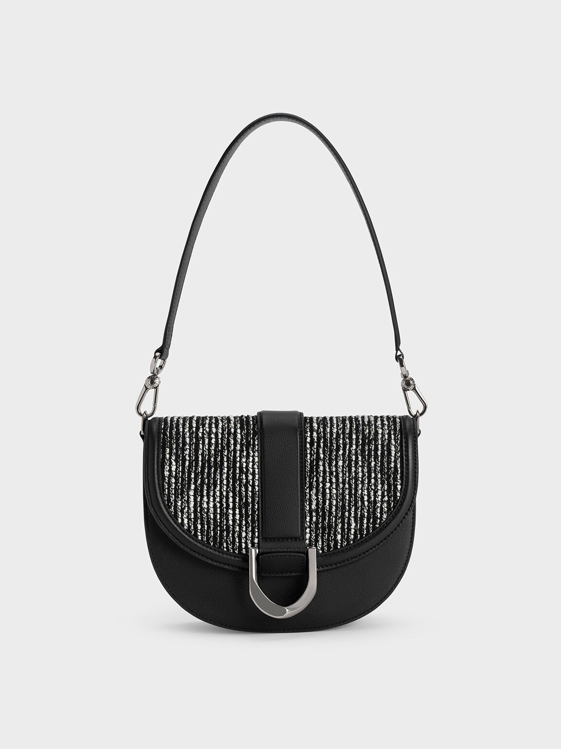 Black Mini Gabine Saddle Bag - CHARLES & KEITH US