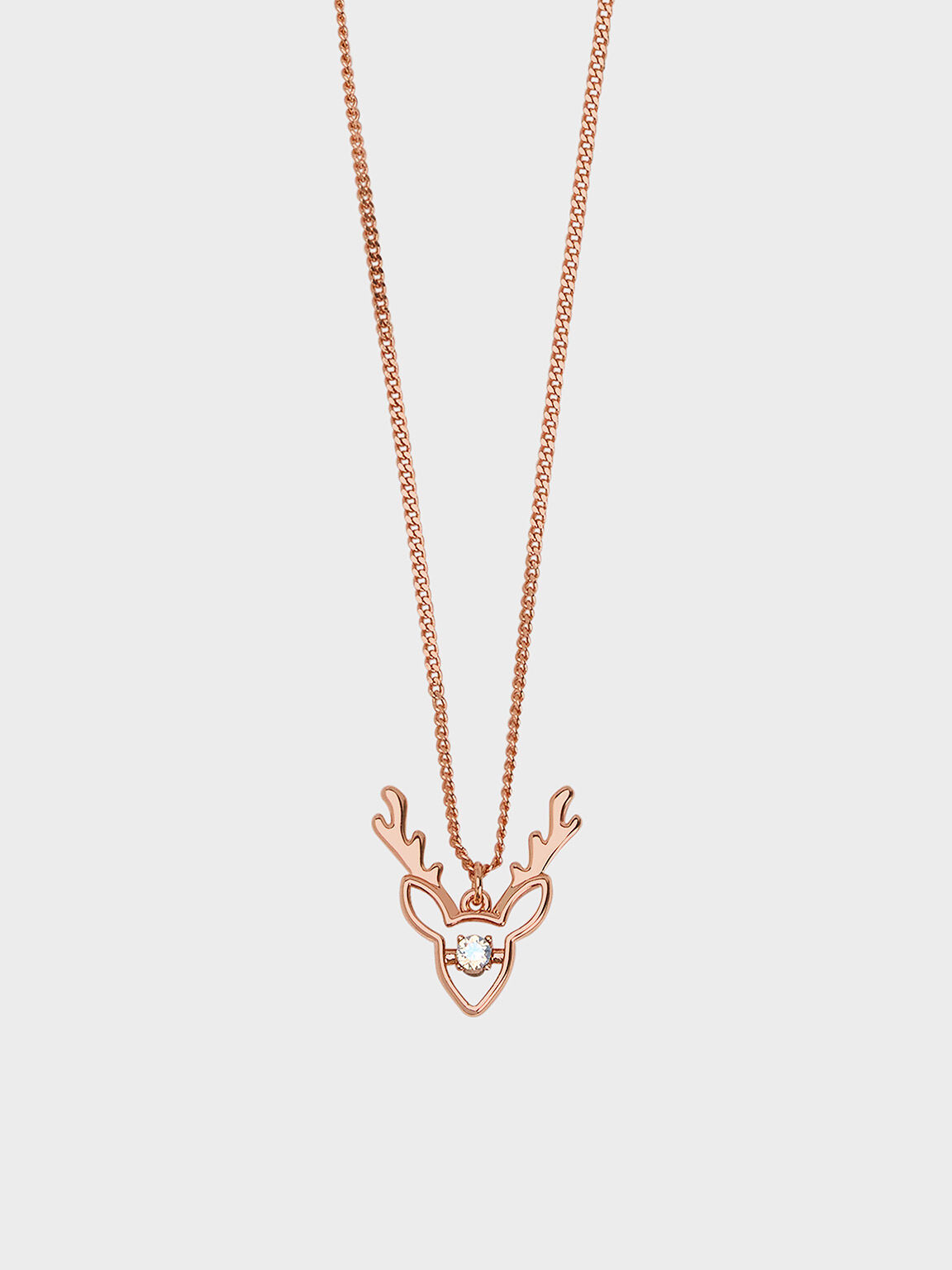 gold deer necklace