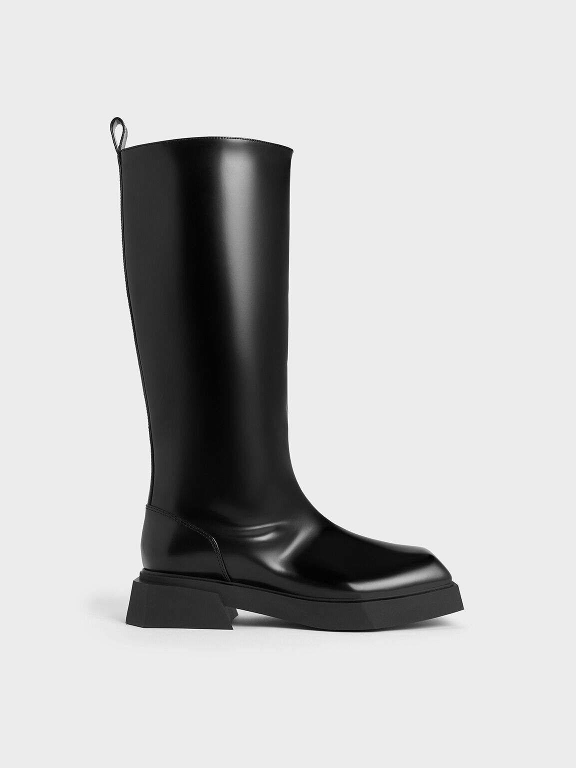 Lorde Square-Toe Knee-High Boots, Black Box, hi-res