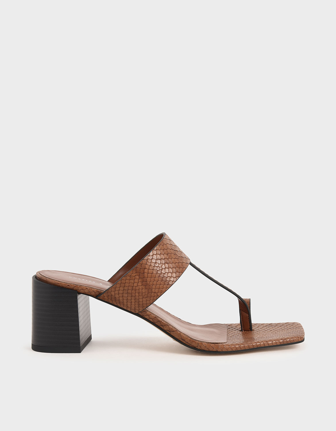 grey snake print block heels