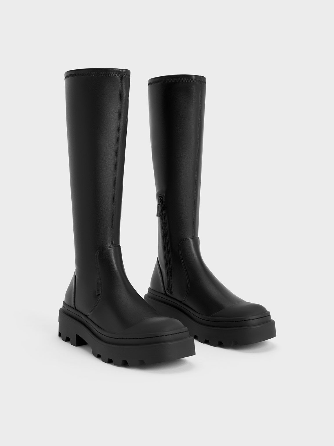 Indra Knee-High Boots, Black, hi-res