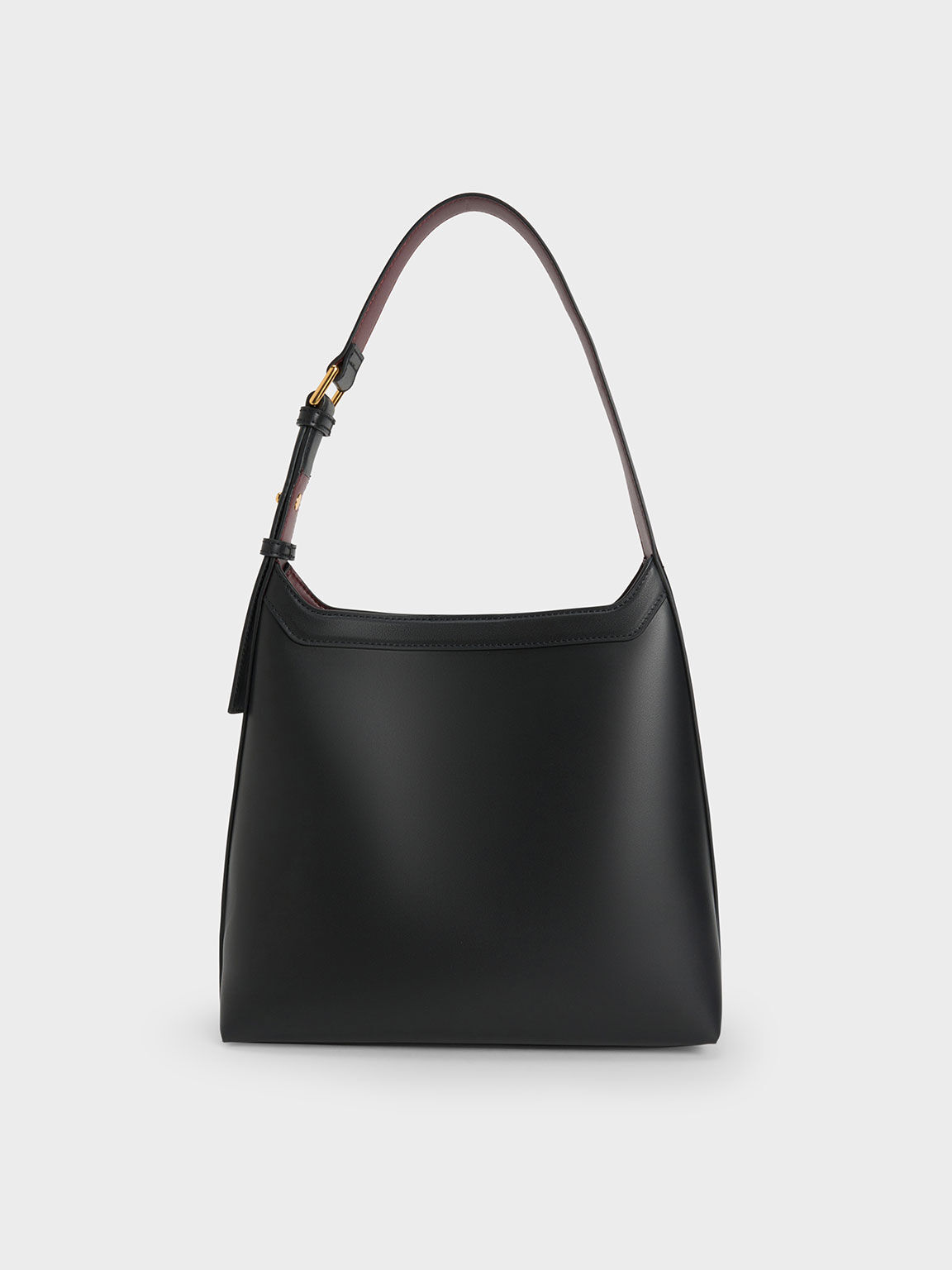 Leona Large Hobo Bag, Black, hi-res