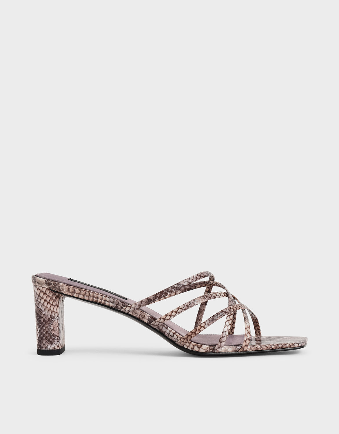 snake print mules shoes