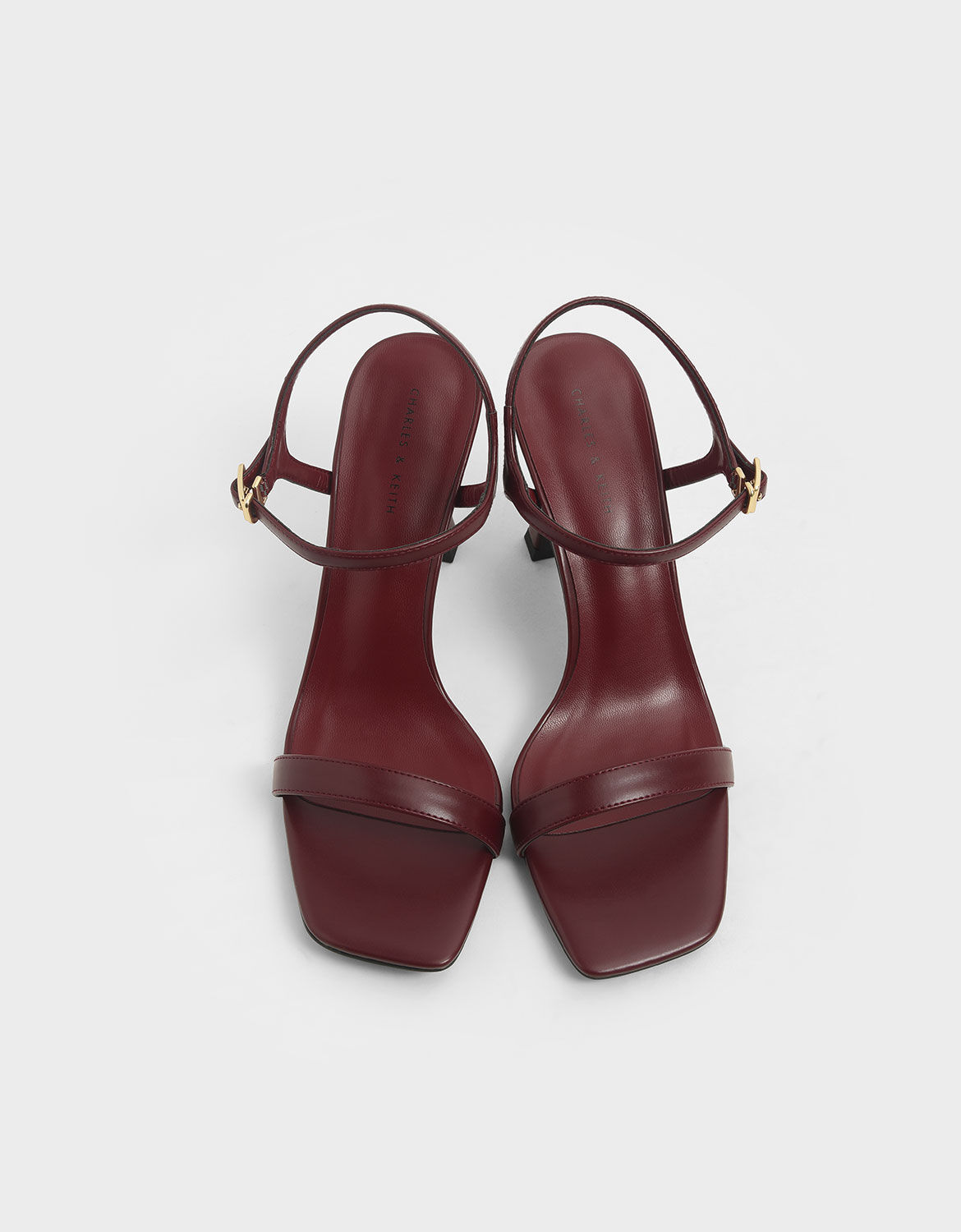 burgundy sandal heel