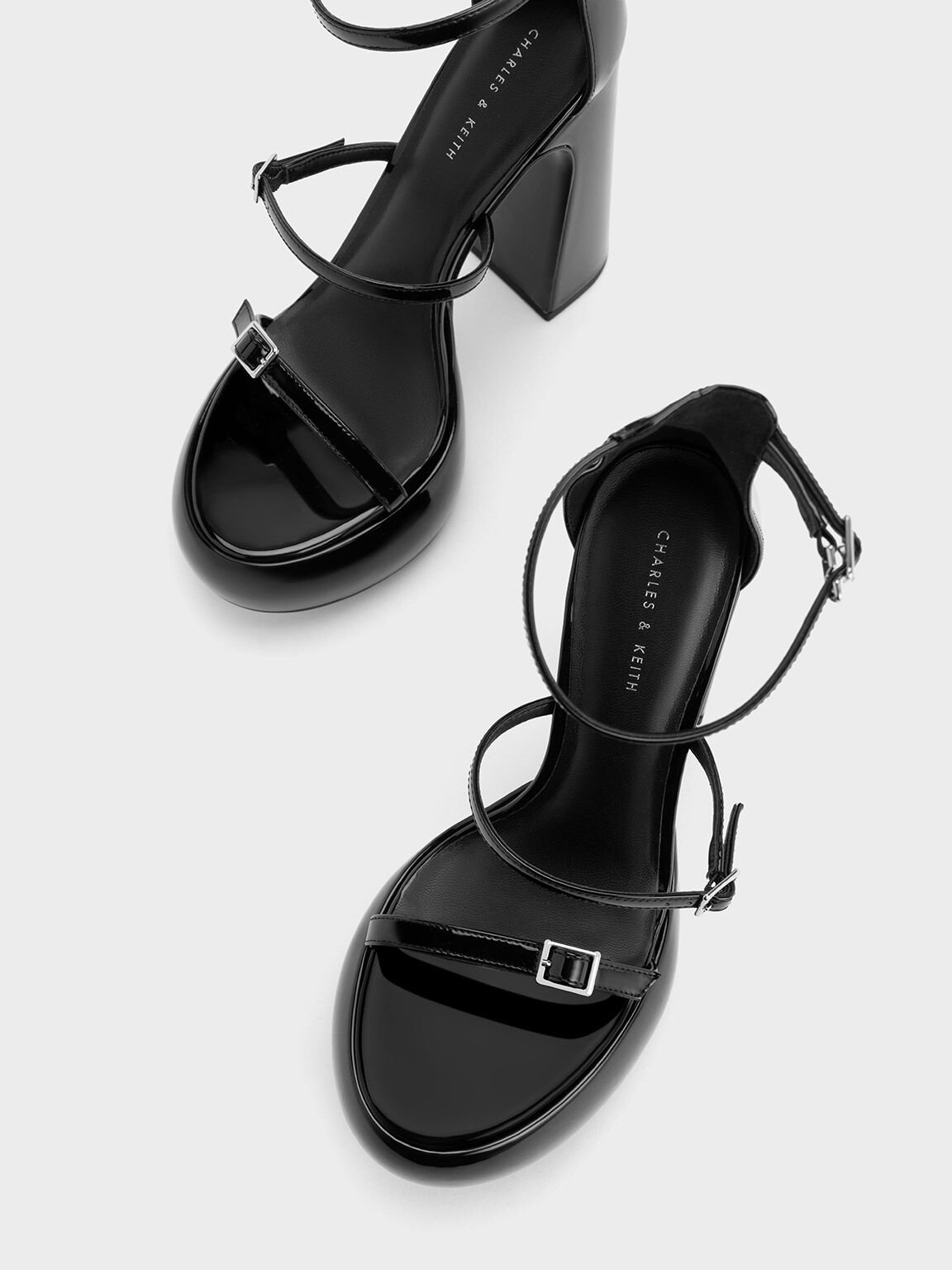 Charles & Keith - Open Toe Slingback Platform Sandals - Black, Women's  Fashion, Footwear, Sandals on Carousell