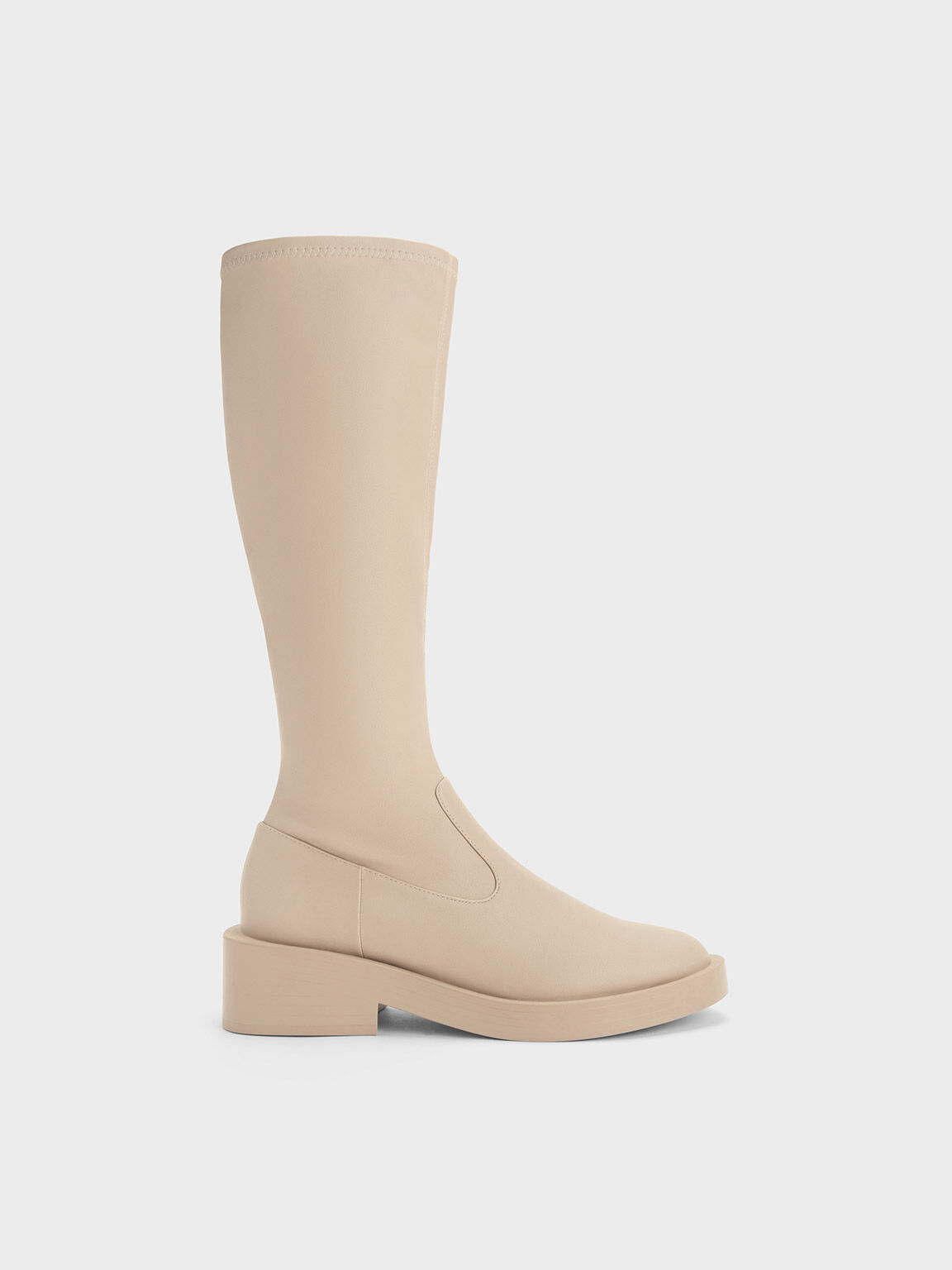 Knee high zip discount boots