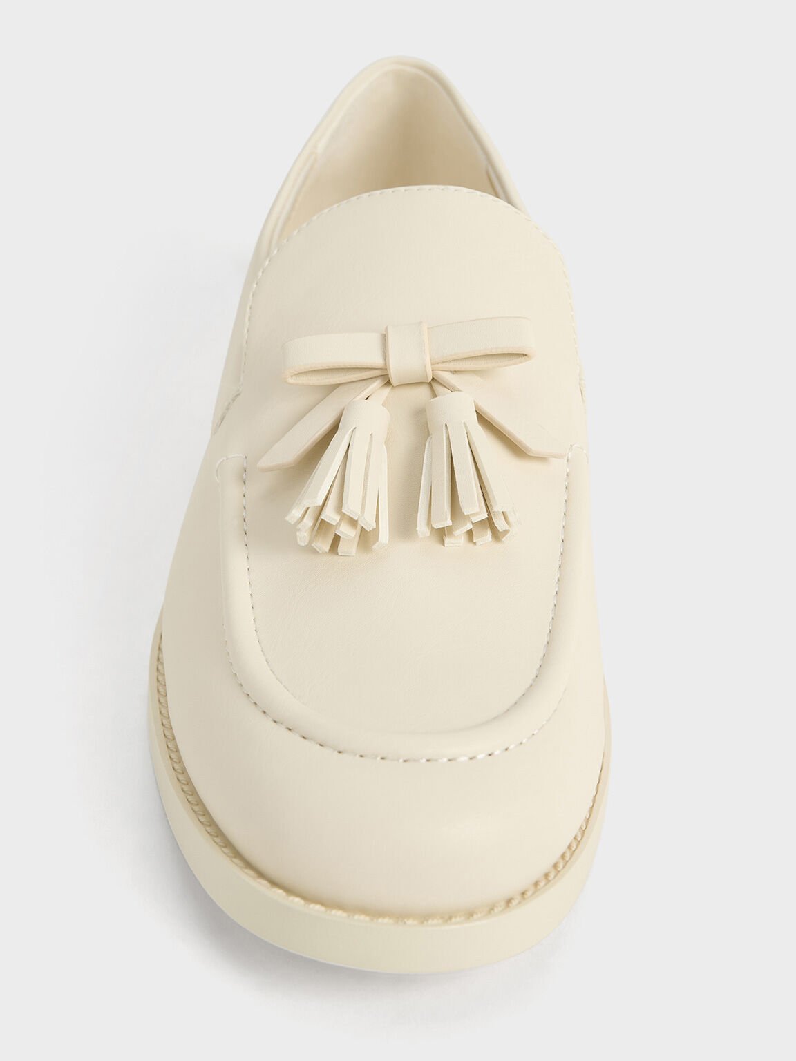 Bow Tassel Loafers, Chalk, hi-res