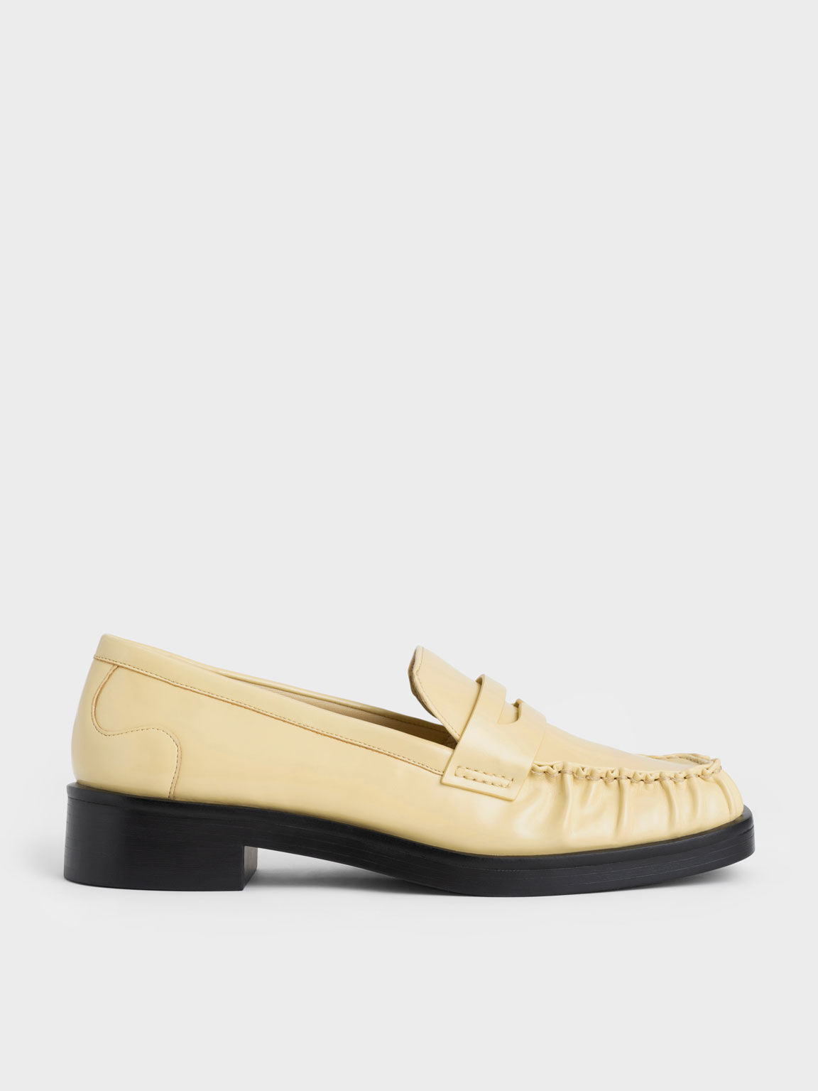 Gold sale toe loafers