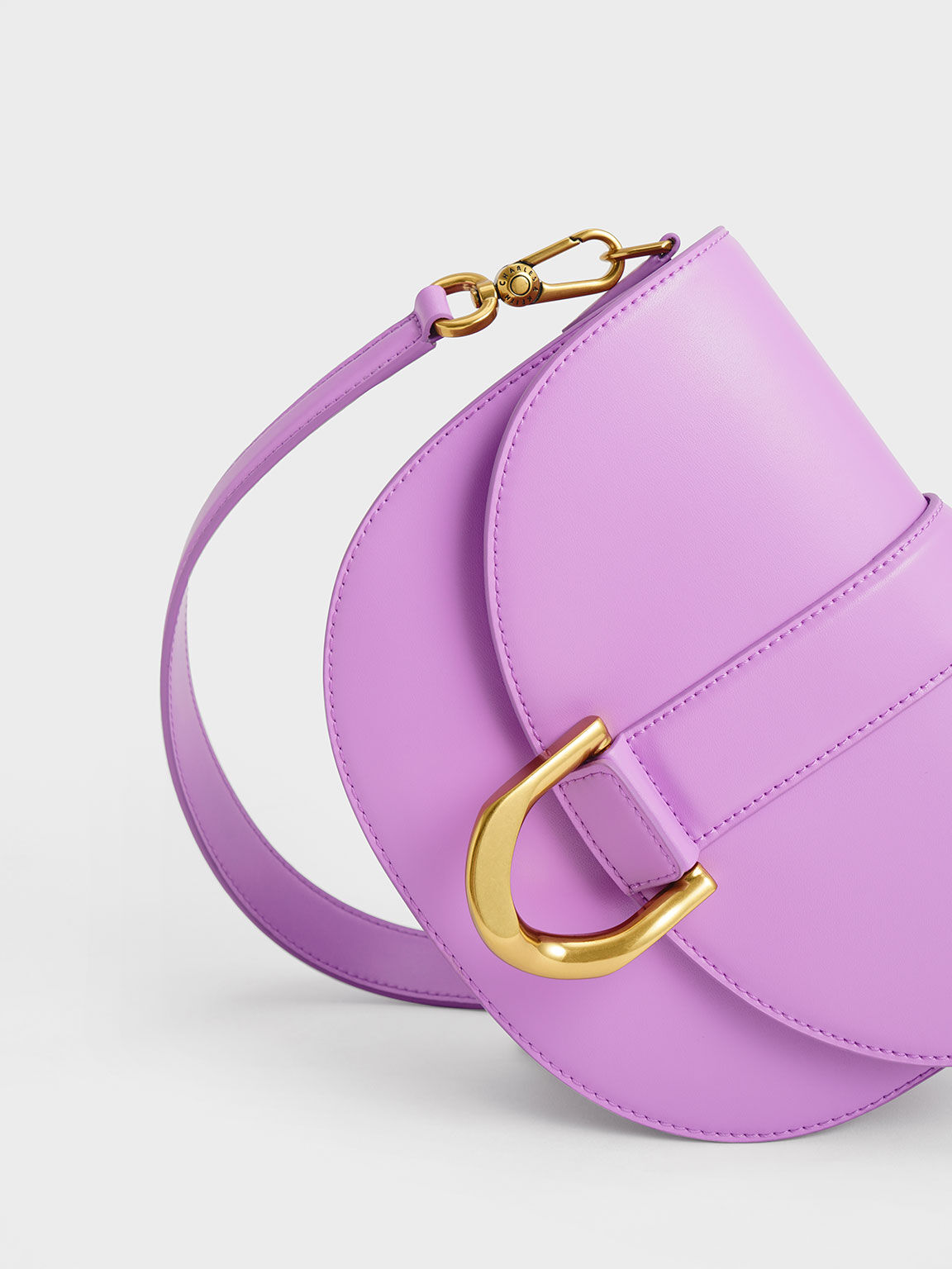 Lilac Gabine Saddle Bag - CHARLES & KEITH US