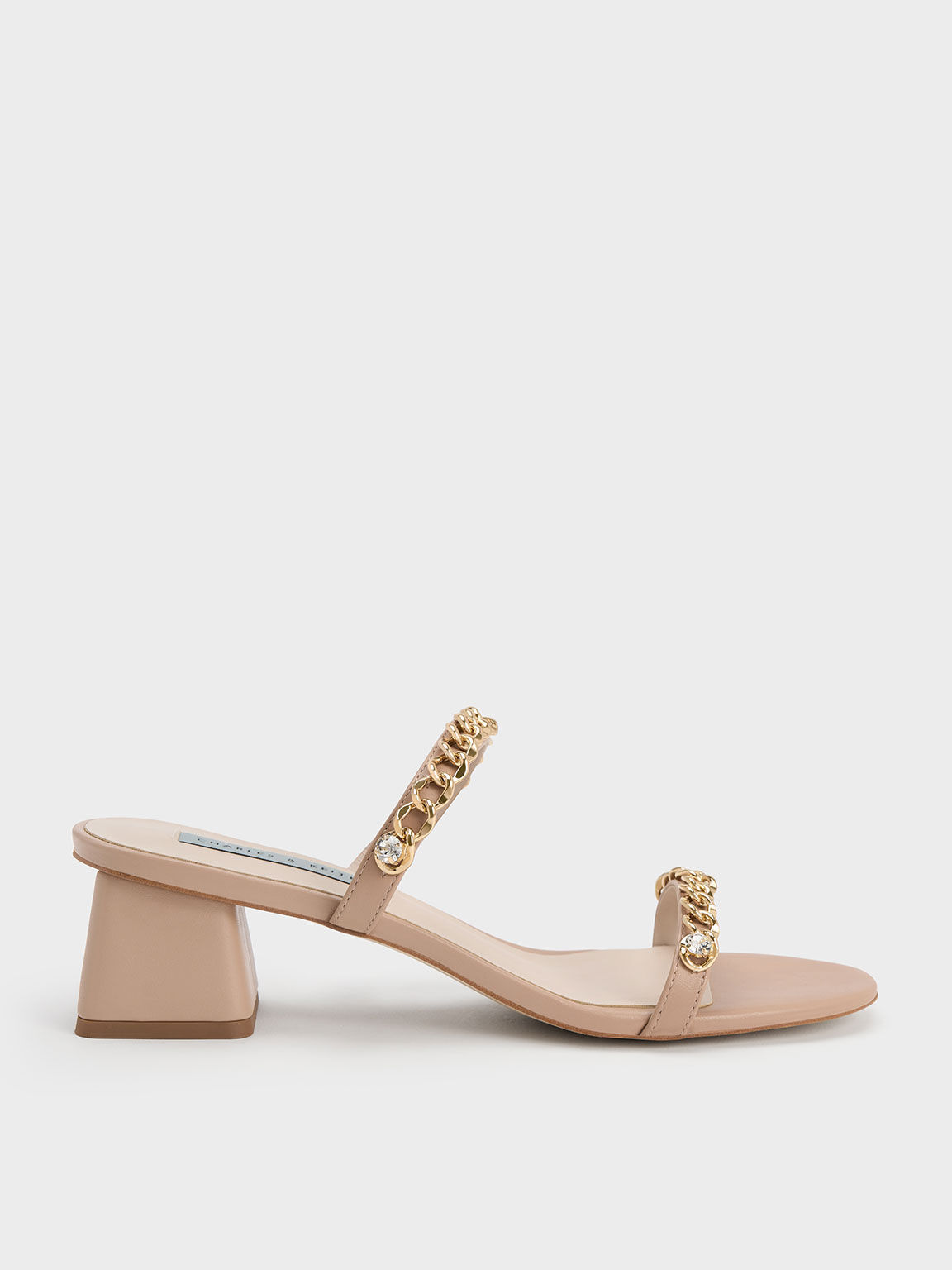 Charles & Keith Women's Open Toe Block Heel Sandals