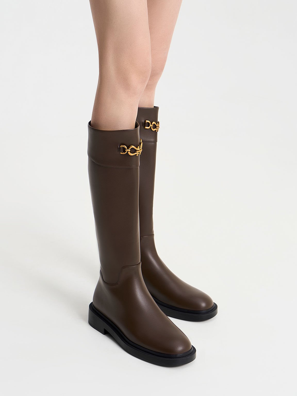 Decker leather knee-high boots