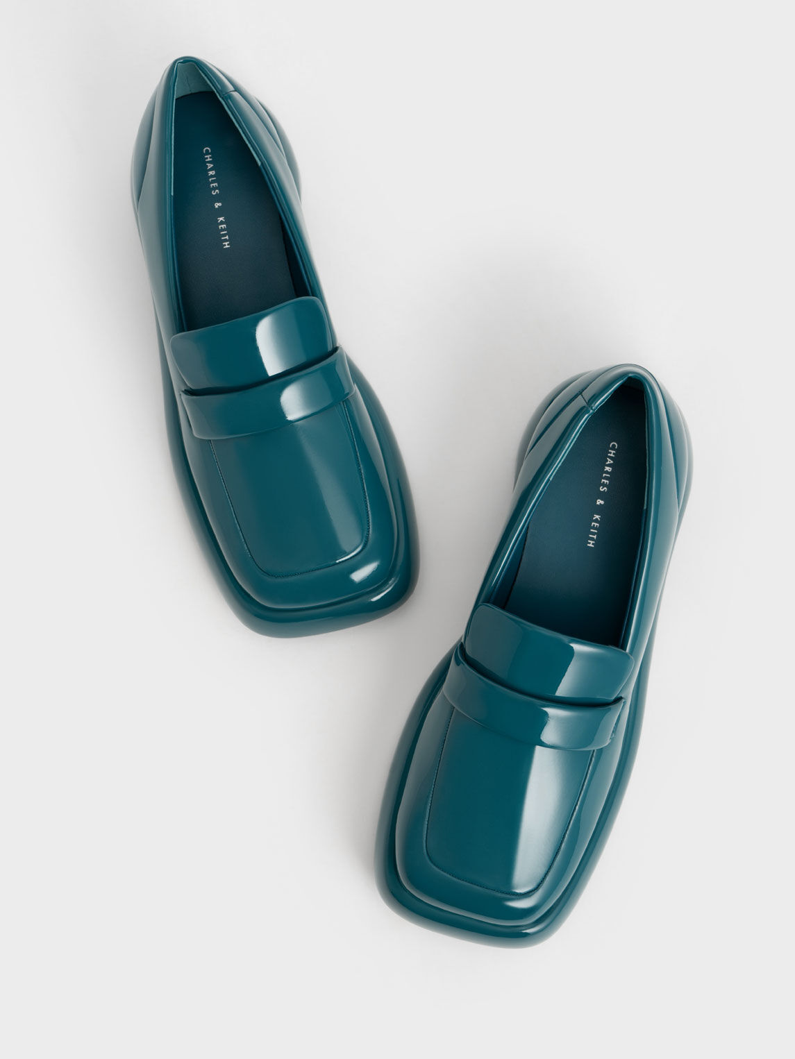 Lula Patent Penny Loafers - Turquoise