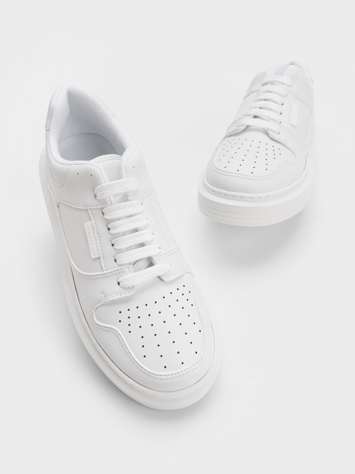 White 2025 embellished sneakers