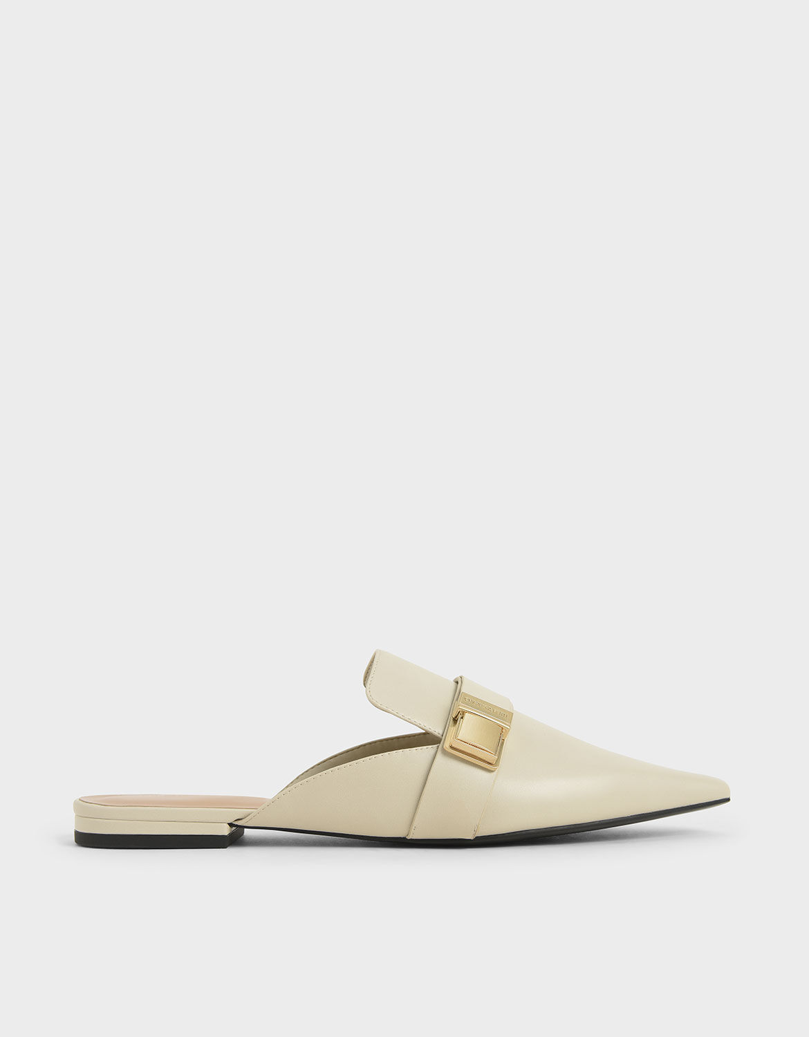 Chalk Buckle Loafer Mules | CHARLES 