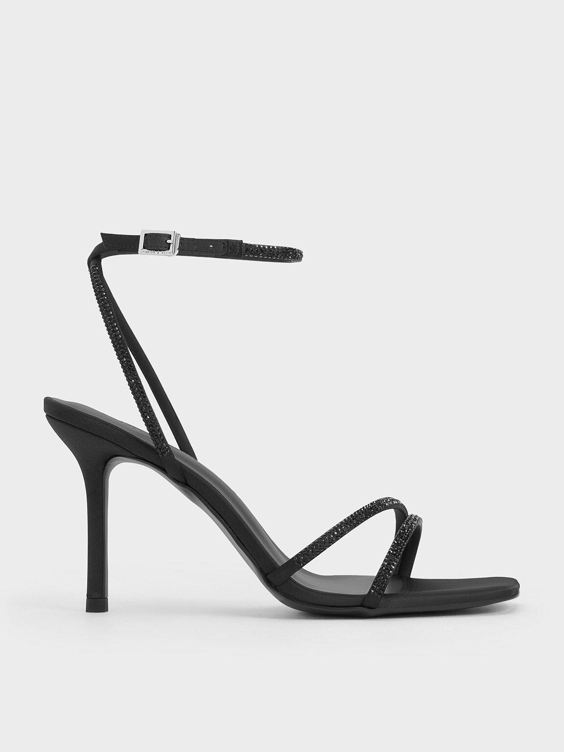 Black cheap evening sandal