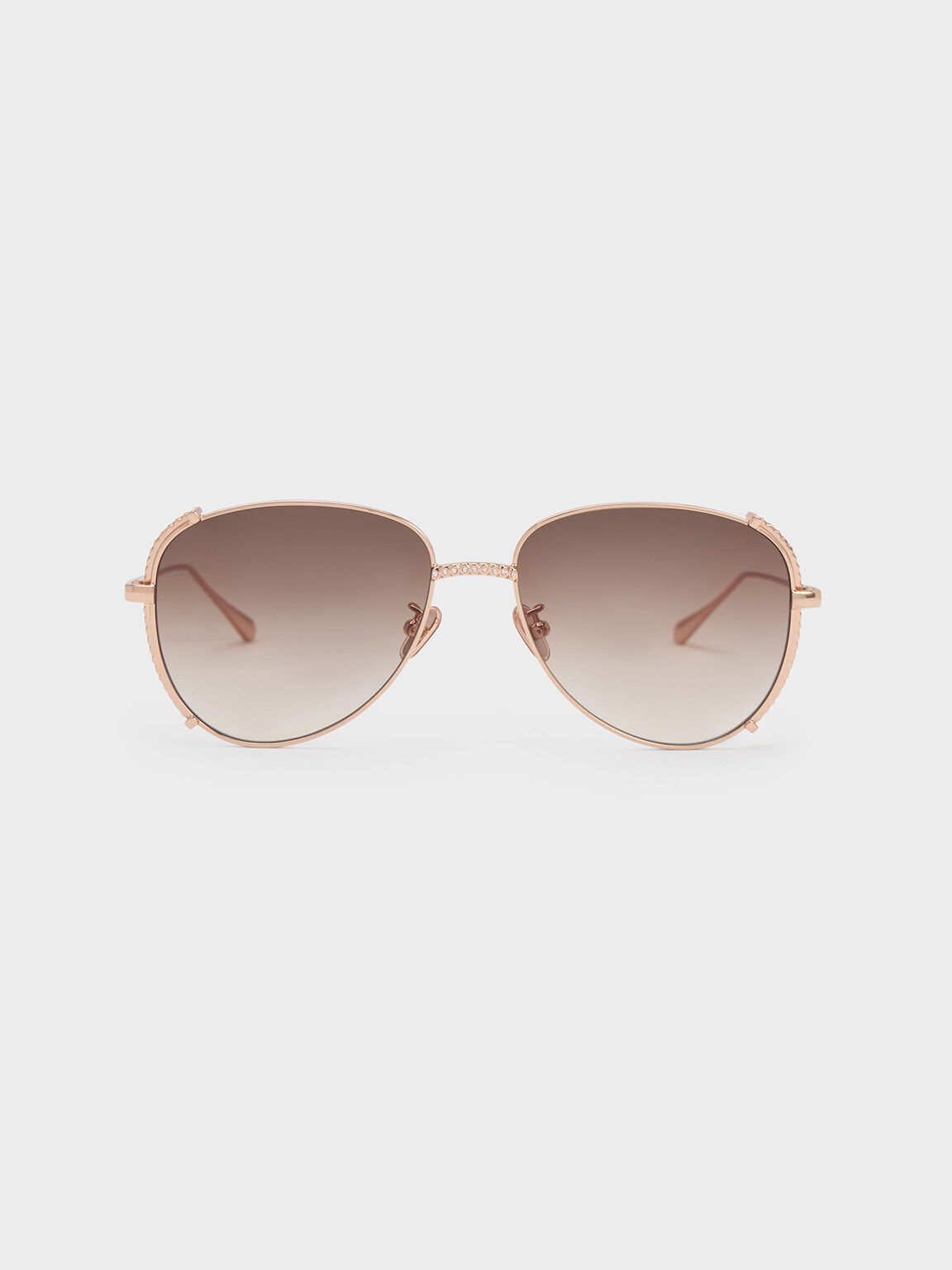 Pink & gold sales aviator sunglasses